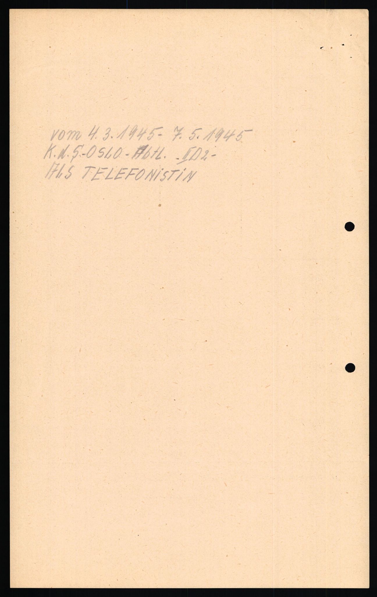 Forsvaret, Forsvarets overkommando II, AV/RA-RAFA-3915/D/Db/L0024: CI Questionaires. Tyske okkupasjonsstyrker i Norge. Tyskere., 1945-1946, p. 296