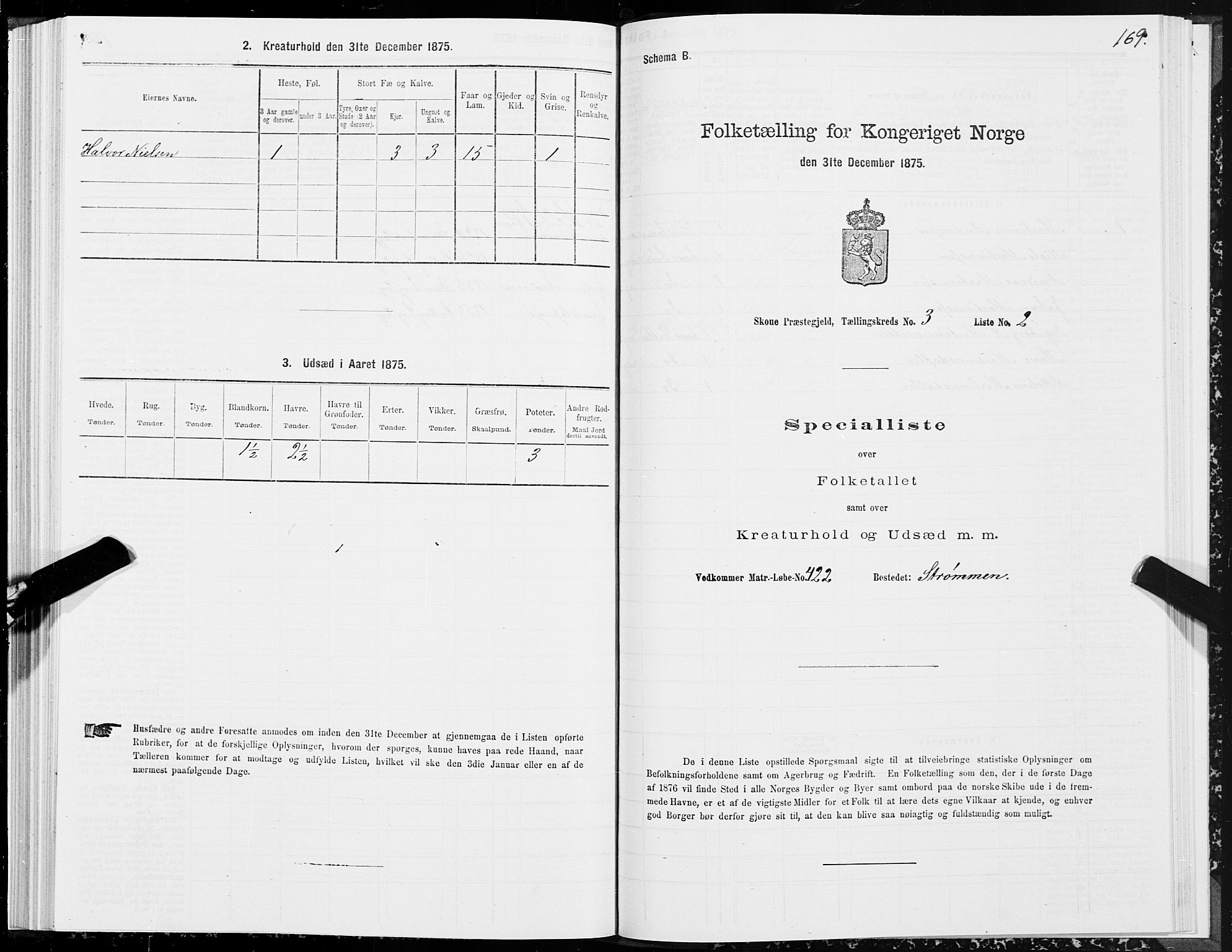 SAT, 1875 census for 1529P Skodje, 1875, p. 1169