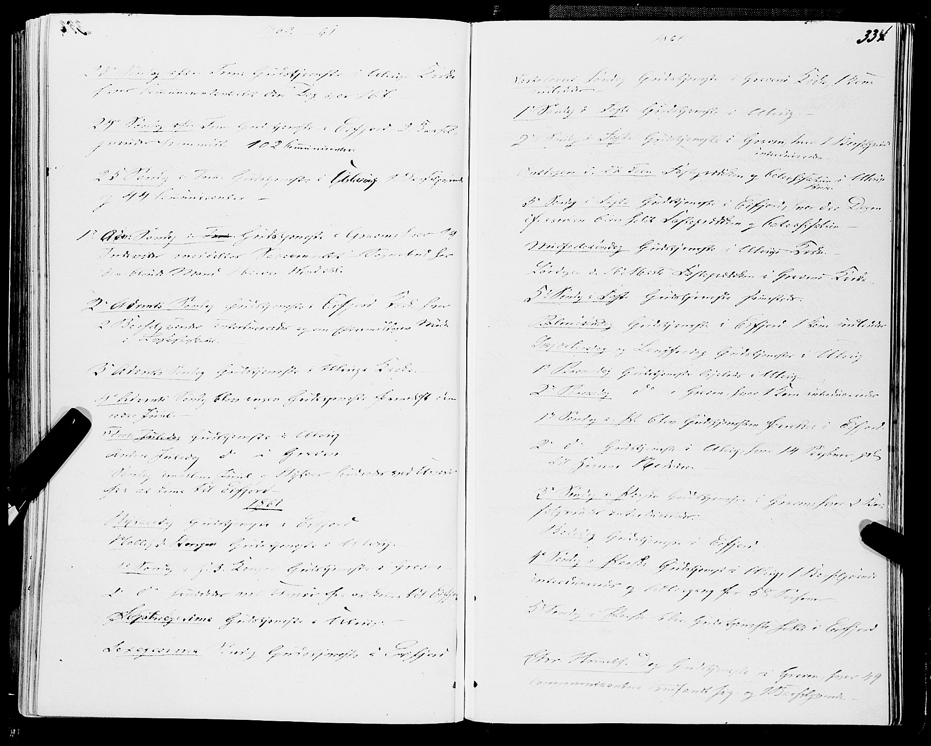 Ulvik sokneprestembete, SAB/A-78801/H/Haa: Parish register (official) no. A 13, 1853-1863, p. 334