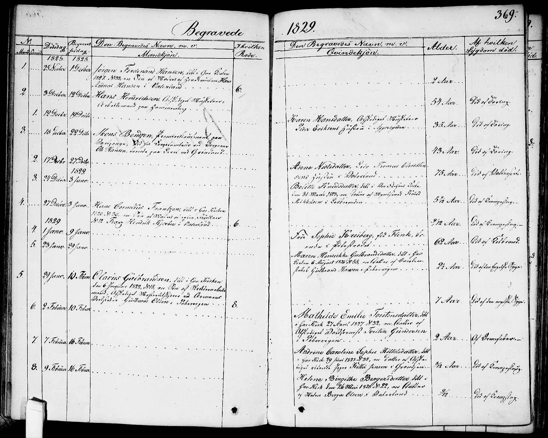 Garnisonsmenigheten Kirkebøker, SAO/A-10846/G/Ga/L0004: Parish register (copy) no. 4, 1828-1840, p. 369