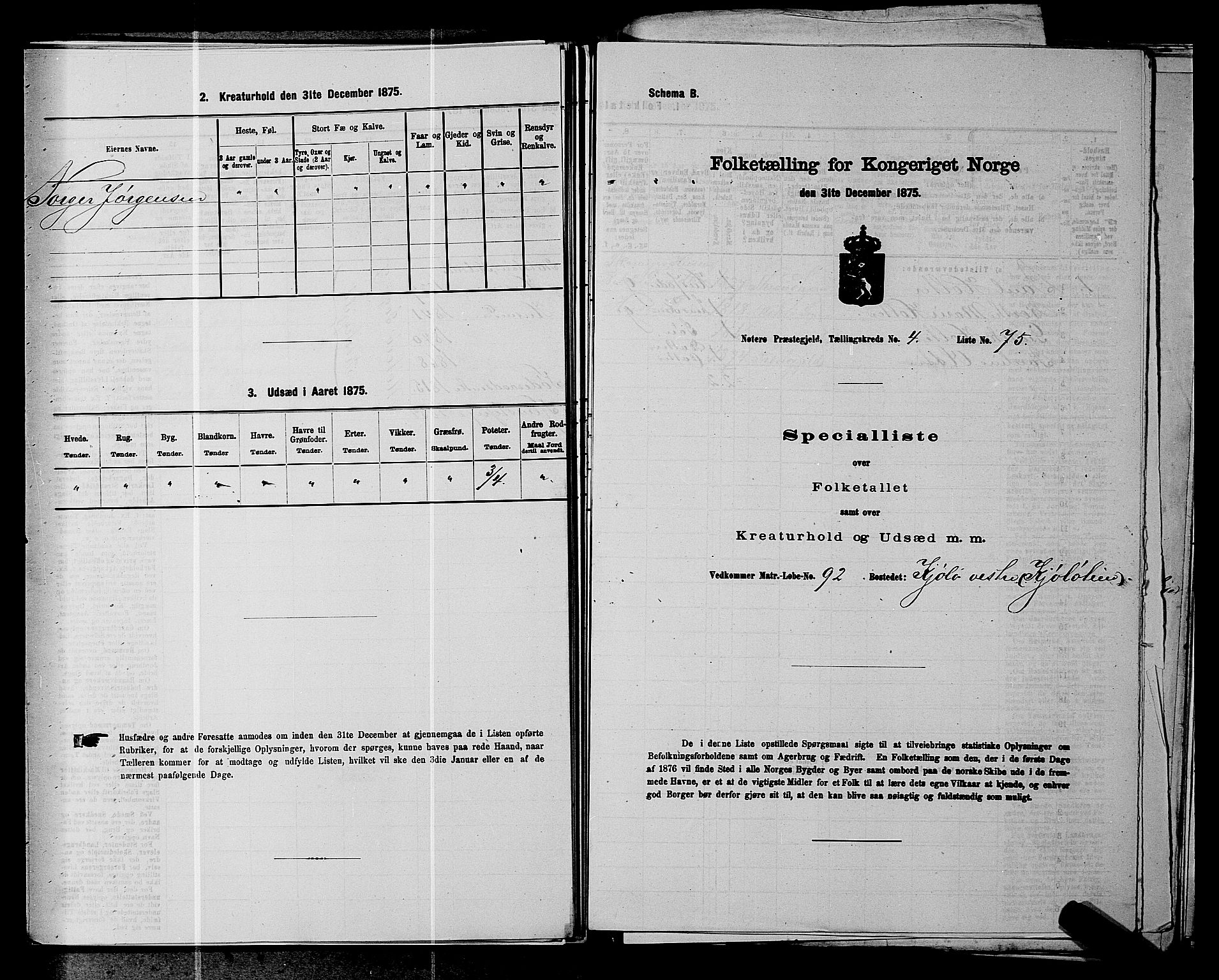 SAKO, 1875 census for 0722P Nøtterøy, 1875, p. 954