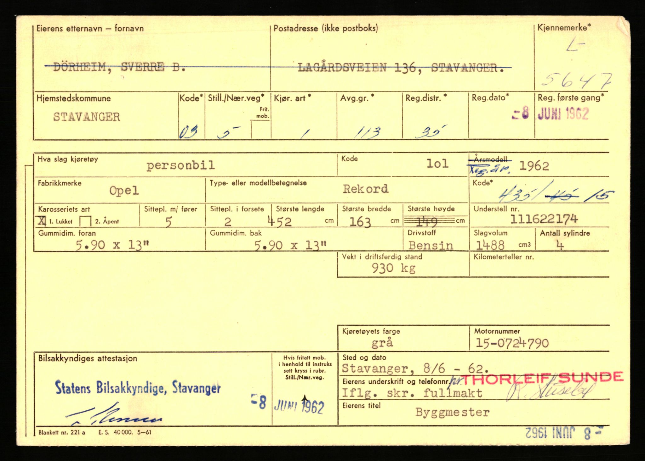 Stavanger trafikkstasjon, SAST/A-101942/0/F/L0015: L-5500 - L-5949, 1930-1971, p. 687