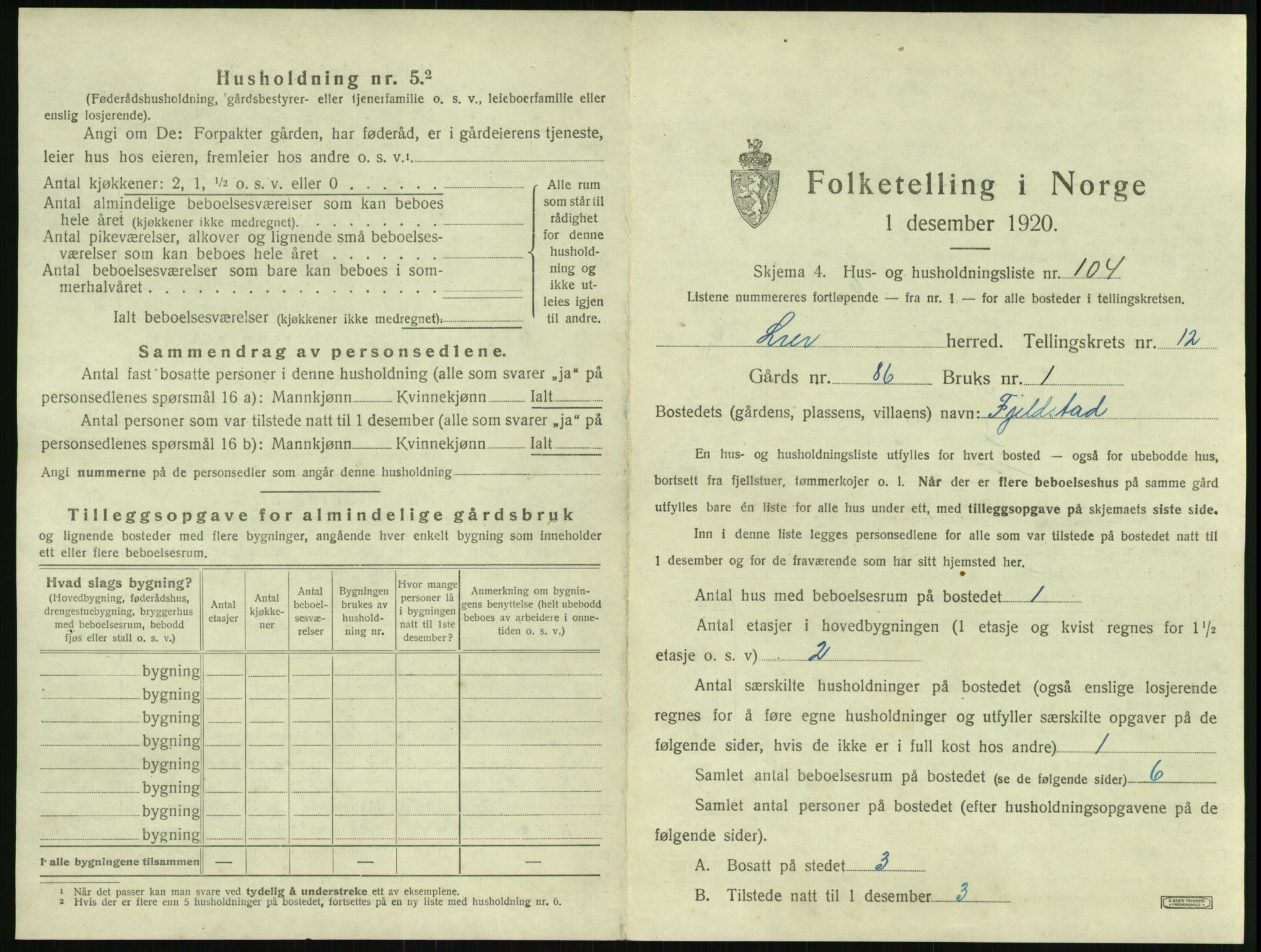 SAKO, 1920 census for Lier, 1920, p. 2228