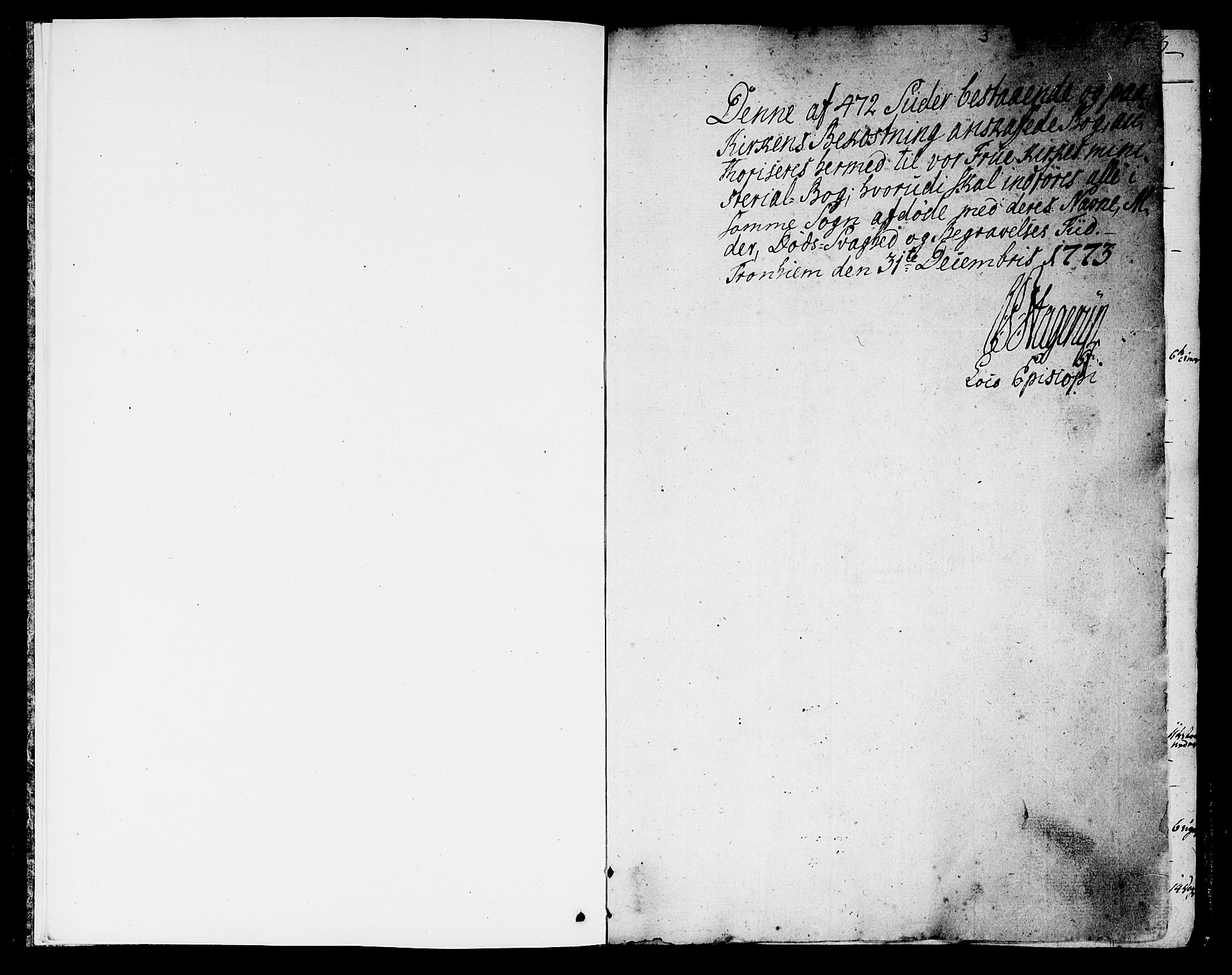 Ministerialprotokoller, klokkerbøker og fødselsregistre - Sør-Trøndelag, AV/SAT-A-1456/602/L0106: Parish register (official) no. 602A04, 1774-1814, p. 0-1