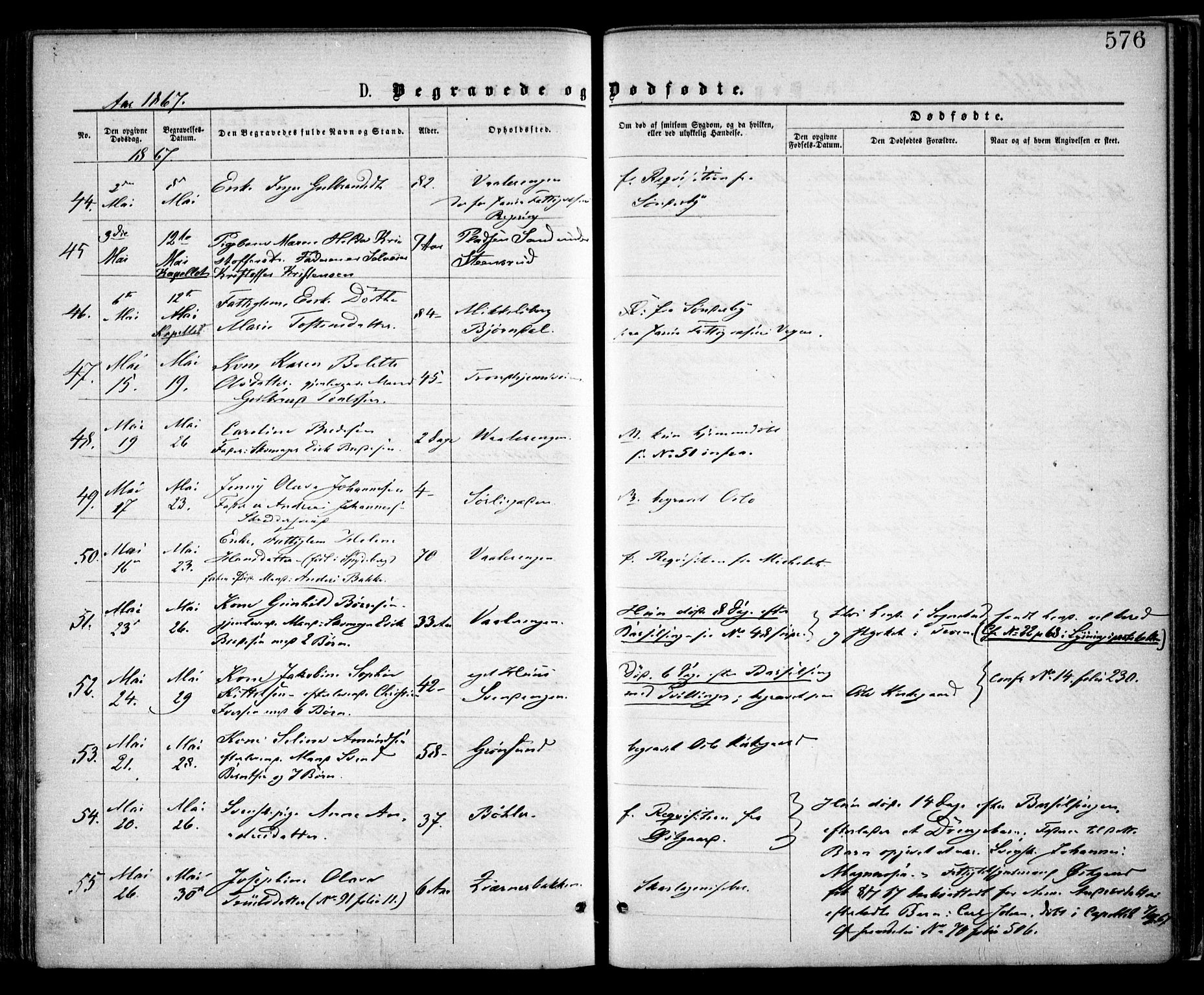 Østre Aker prestekontor Kirkebøker, AV/SAO-A-10840/F/Fa/L0001: Parish register (official) no. I 1, 1861-1869, p. 576