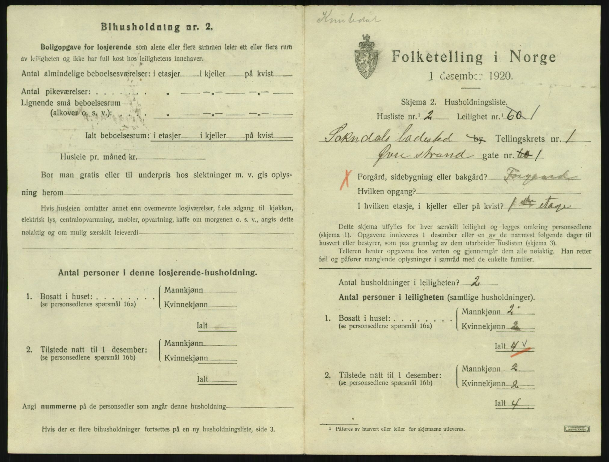 SAST, 1920 census for Sokndal town, 1920, p. 213