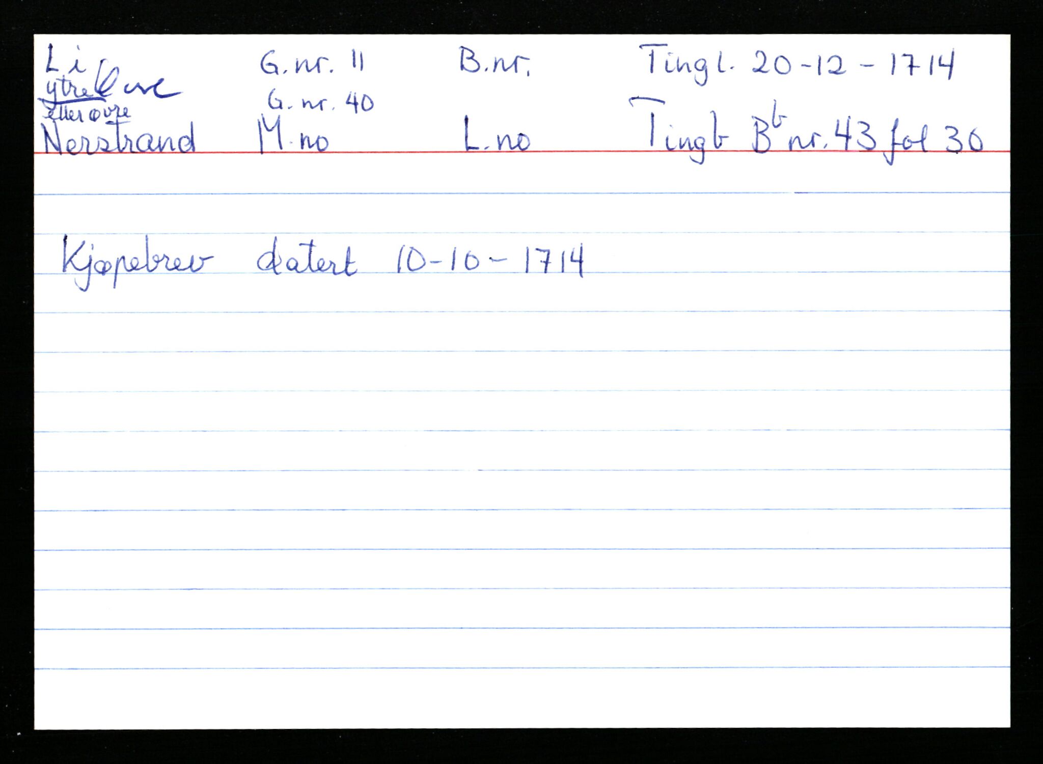 Statsarkivet i Stavanger, AV/SAST-A-101971/03/Y/Ym/L0035: Åstedskort sortert etter gårdsnavn: Leiranger - Lindanger, 1600-1950, p. 284