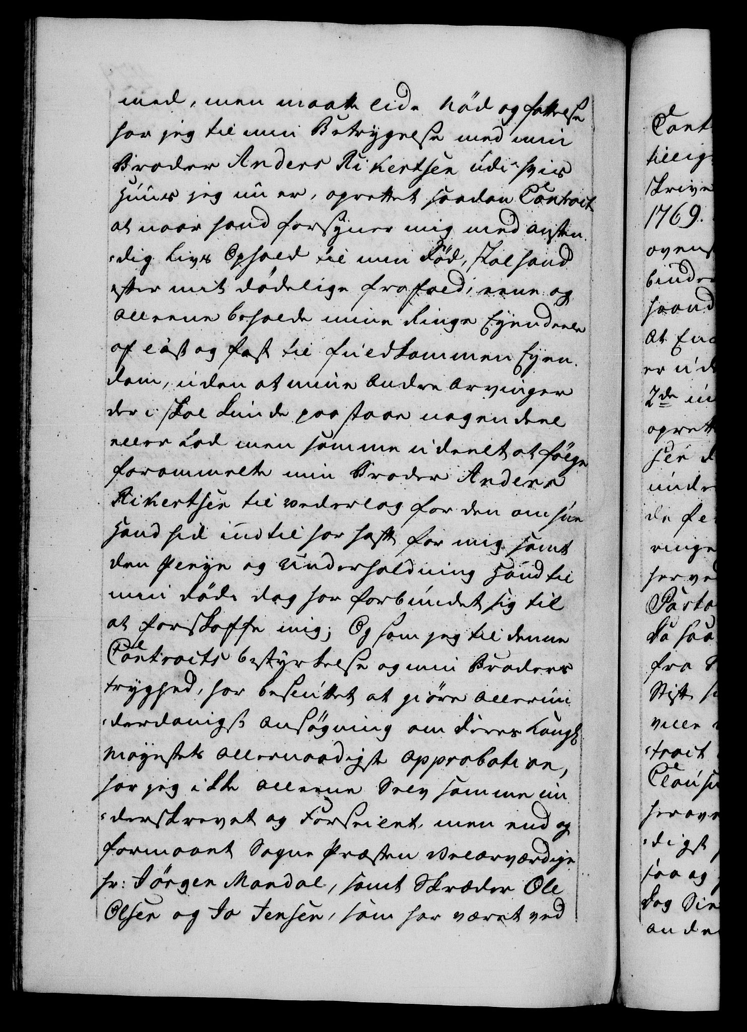 Danske Kanselli 1572-1799, AV/RA-EA-3023/F/Fc/Fca/Fcaa/L0044: Norske registre, 1769-1771, p. 429b