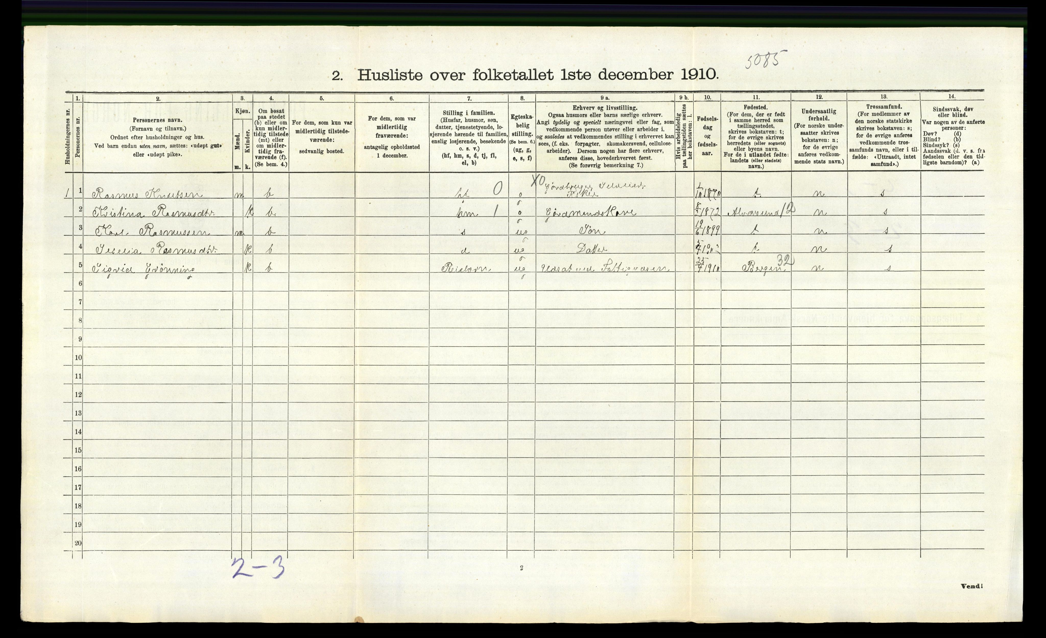 RA, 1910 census for Manger, 1910, p. 1220