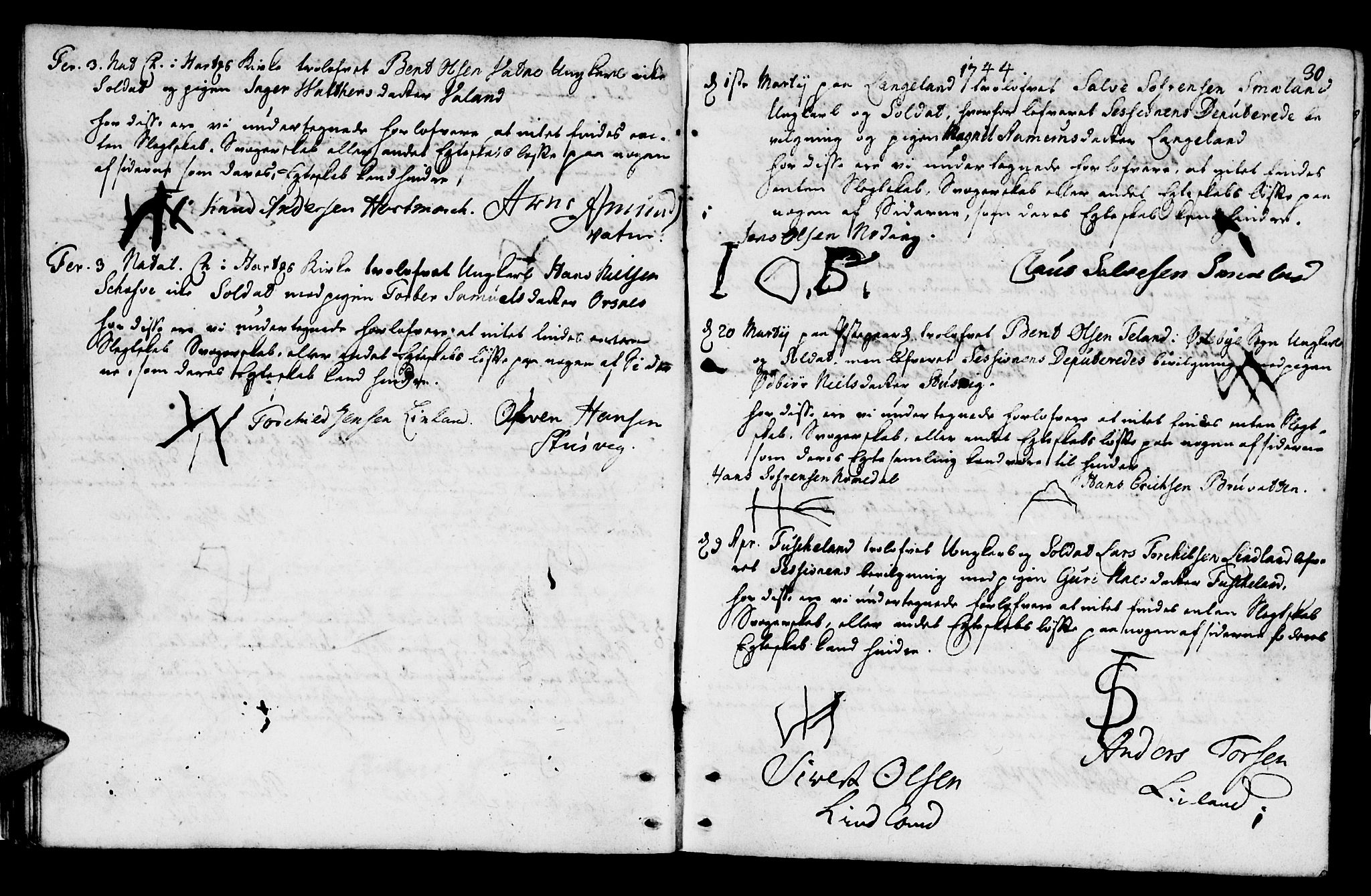 Mandal sokneprestkontor, SAK/1111-0030/F/Fa/Fab/L0001: Parish register (official) no. A 1, 1720-1793, p. 30