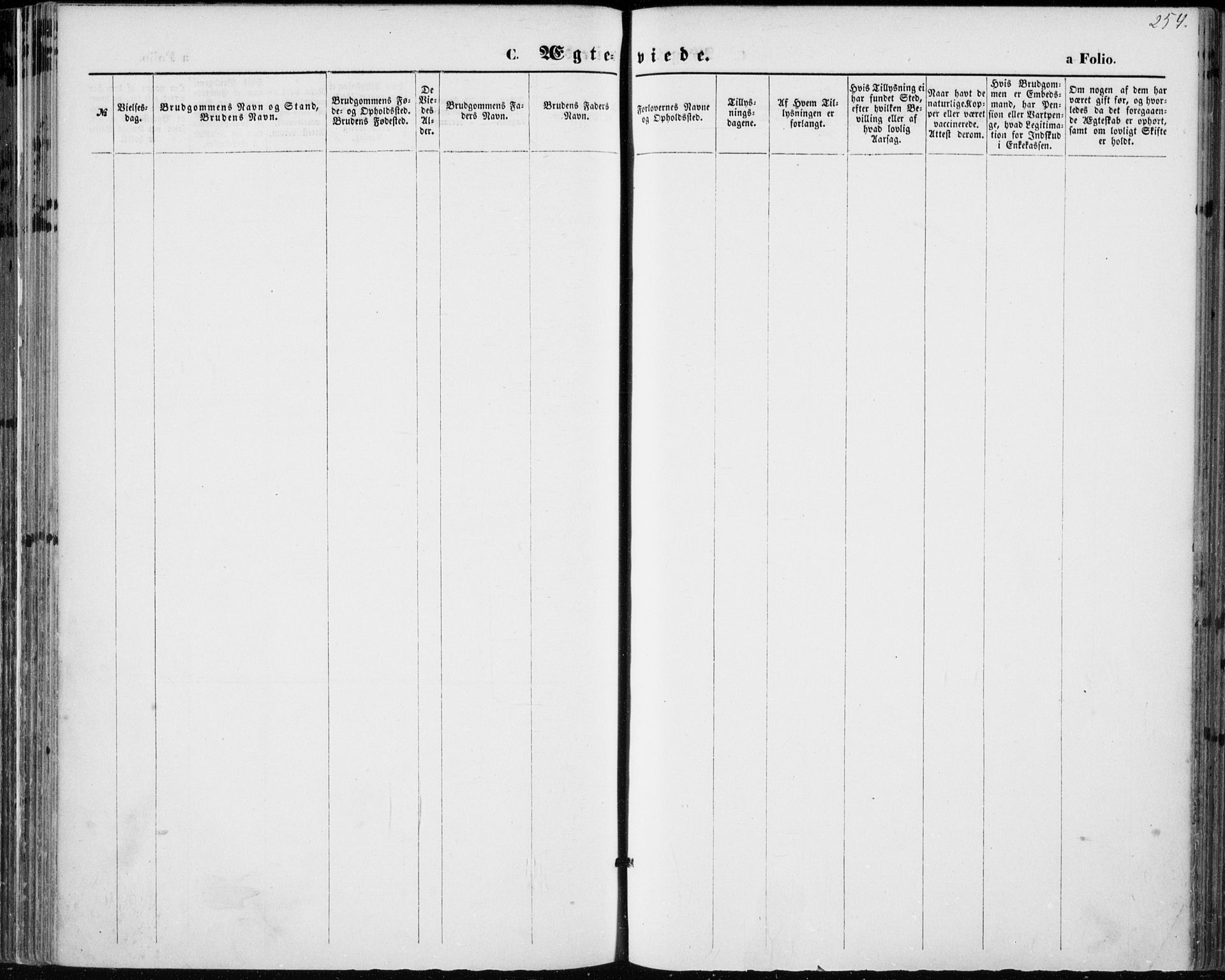 Vestre Moland sokneprestkontor, AV/SAK-1111-0046/F/Fa/Fab/L0008: Parish register (official) no. A 8, 1873-1883, p. 254