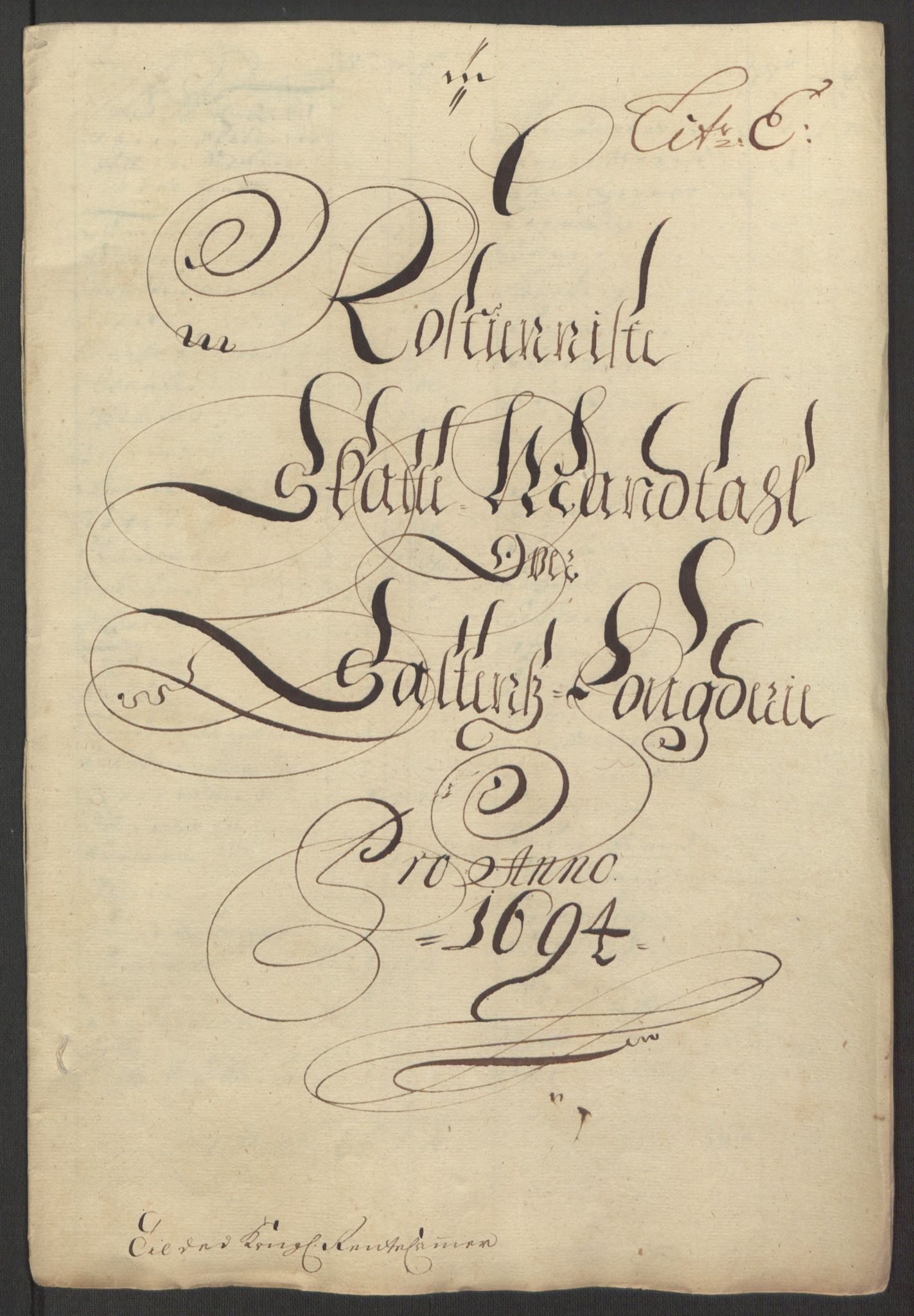 Rentekammeret inntil 1814, Reviderte regnskaper, Fogderegnskap, RA/EA-4092/R66/L4578: Fogderegnskap Salten, 1694-1696, p. 74