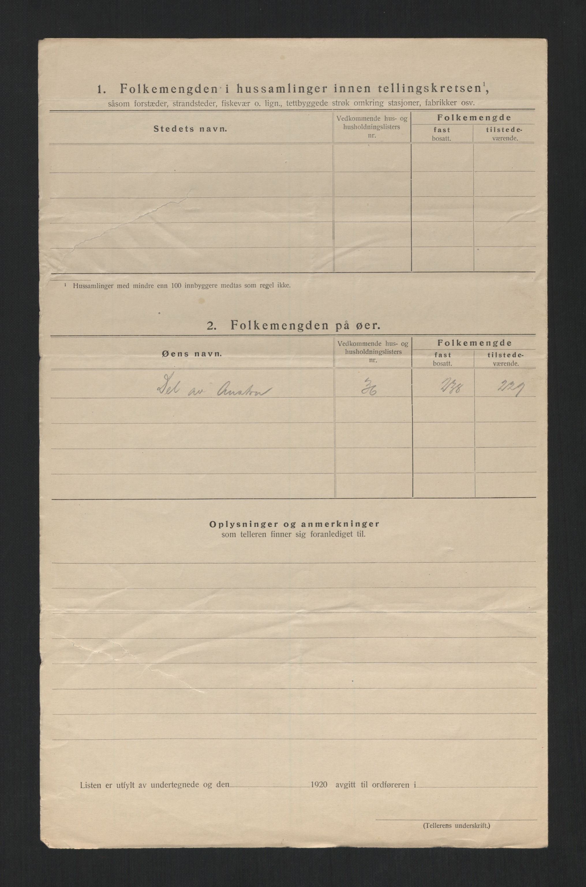 SAT, 1920 census for Leka, 1920, p. 12