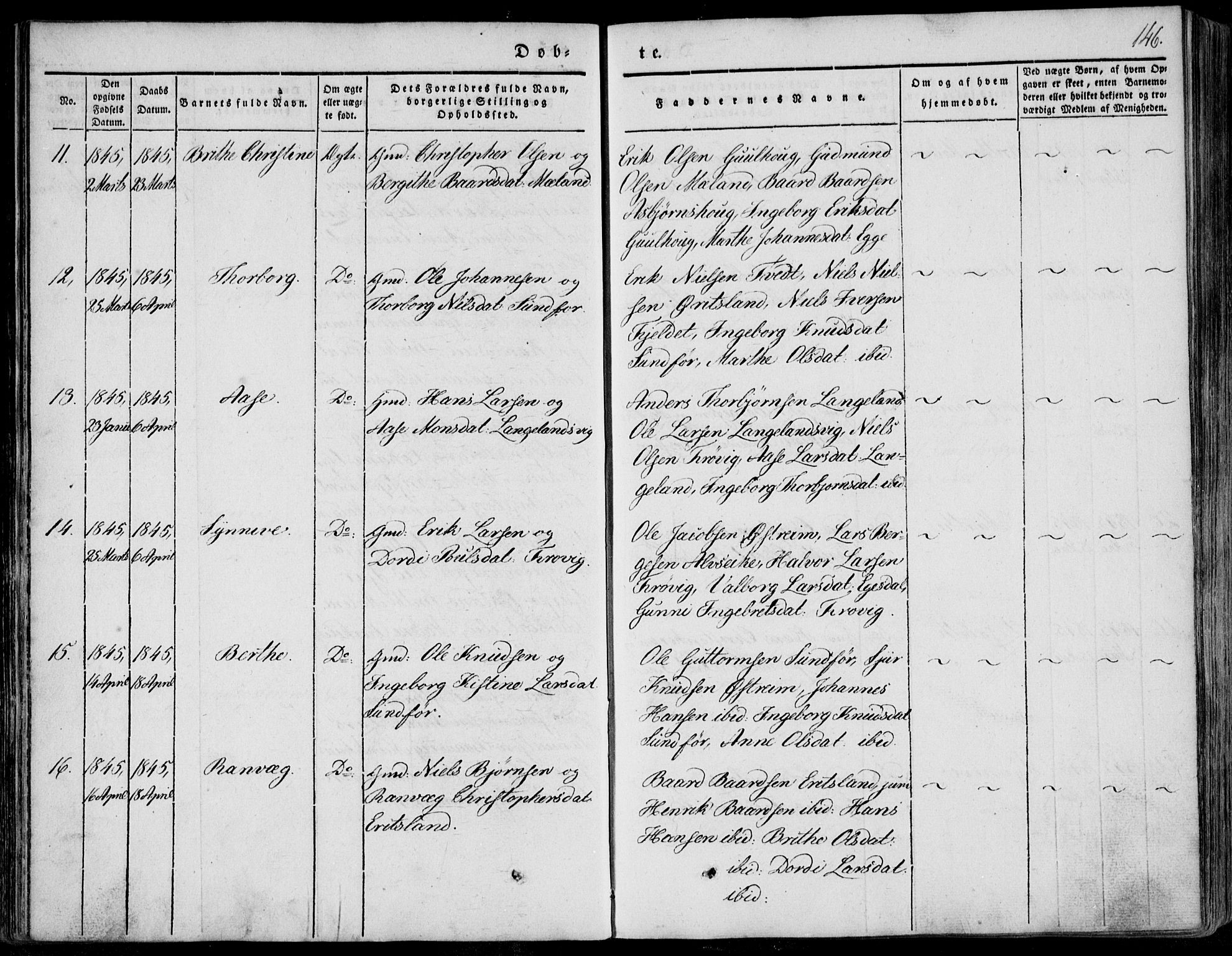 Skjold sokneprestkontor, SAST/A-101847/H/Ha/Haa/L0006: Parish register (official) no. A 6.1, 1835-1858, p. 146