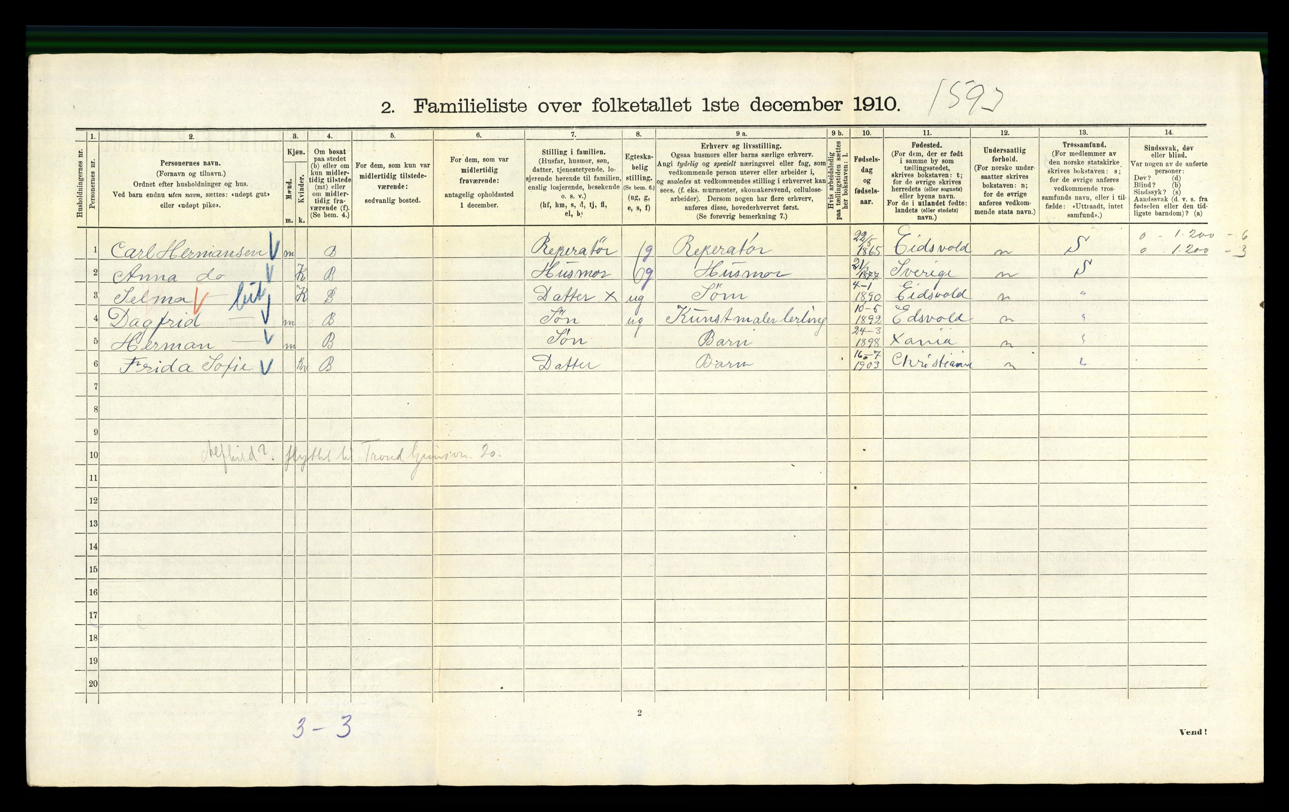 RA, 1910 census for Kristiania, 1910, p. 4800