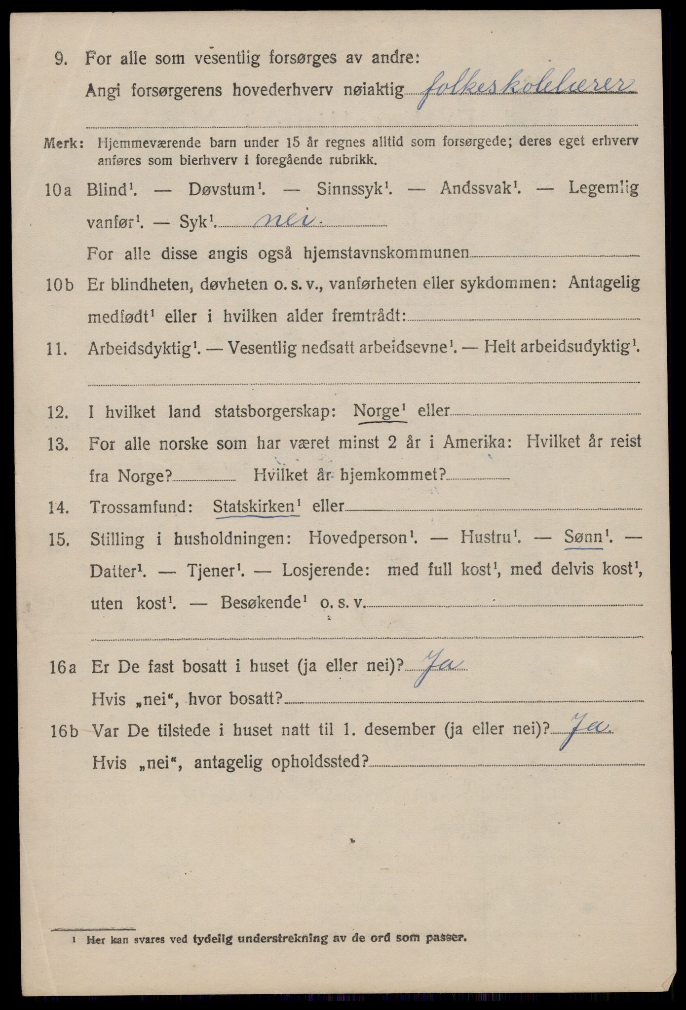 SAST, 1920 census for Sjernarøy, 1920, p. 409