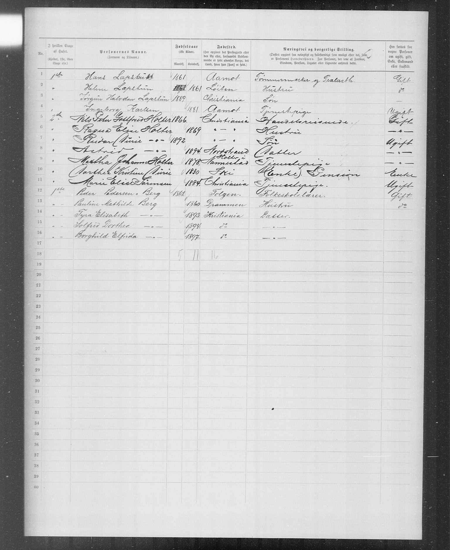 OBA, Municipal Census 1899 for Kristiania, 1899, p. 6370