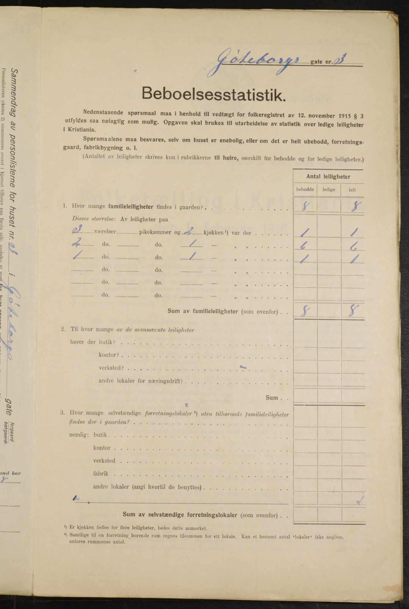 OBA, Municipal Census 1916 for Kristiania, 1916, p. 33260