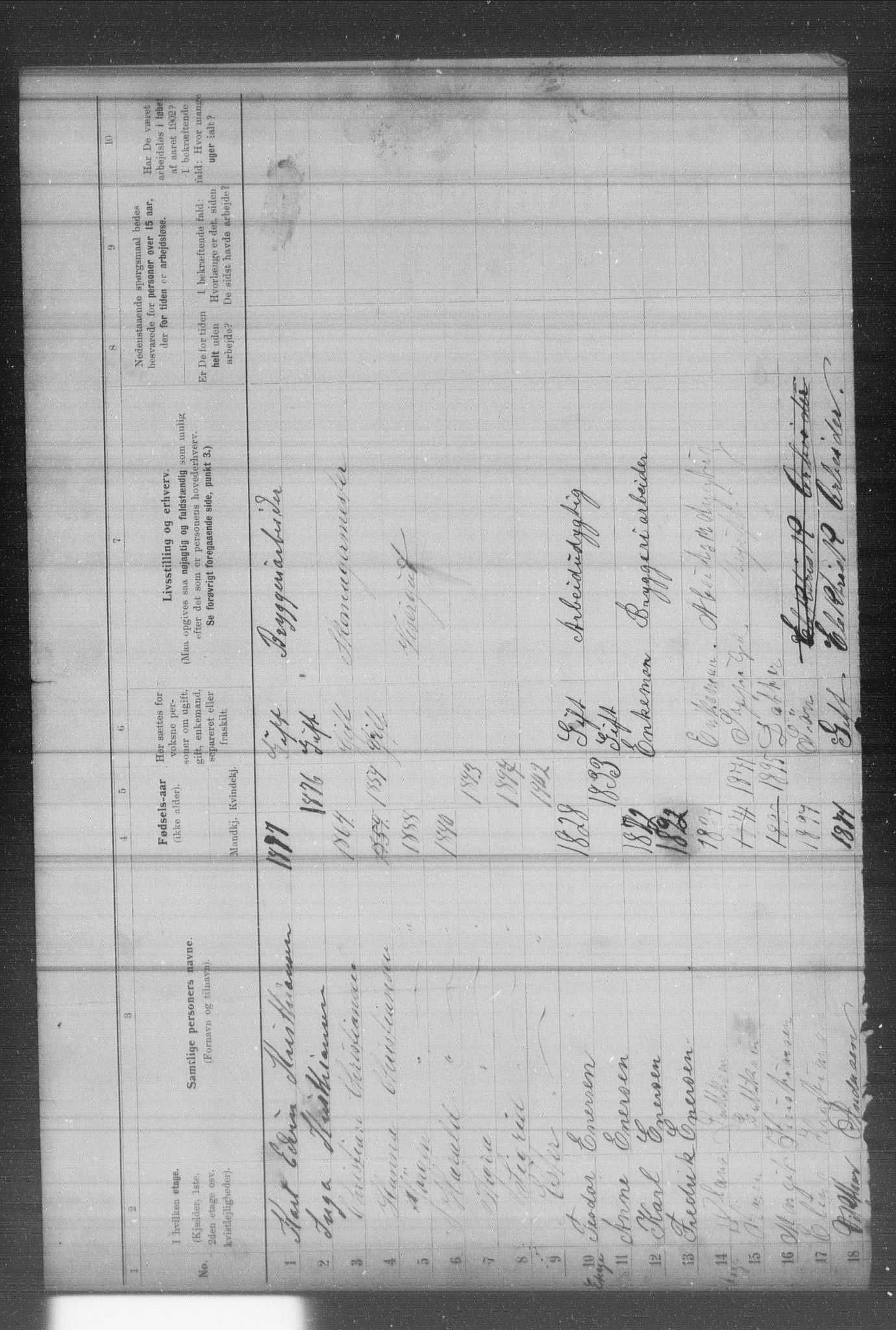 OBA, Municipal Census 1902 for Kristiania, 1902, p. 2459