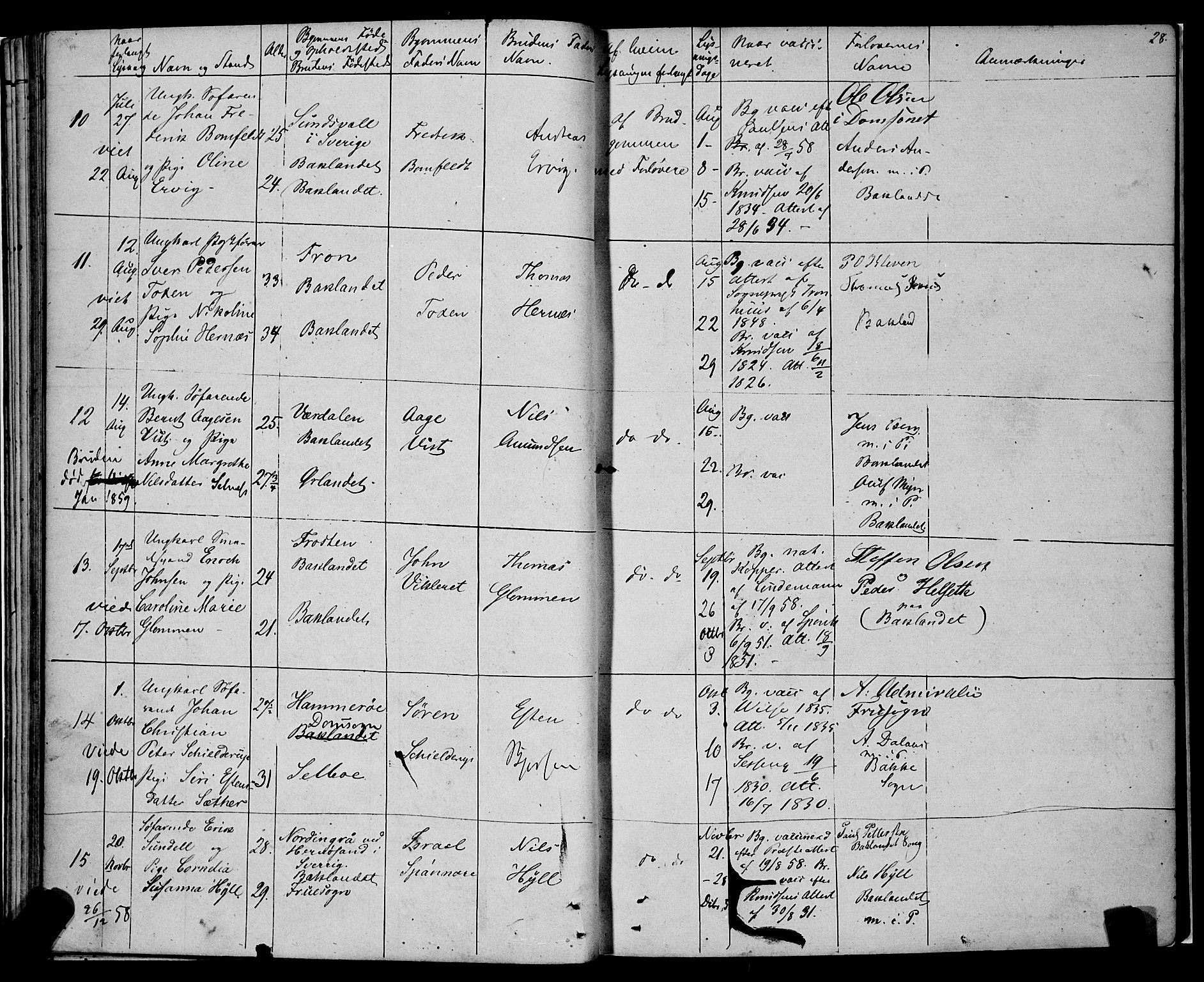 Ministerialprotokoller, klokkerbøker og fødselsregistre - Sør-Trøndelag, SAT/A-1456/604/L0187: Parish register (official) no. 604A08, 1847-1878, p. 28