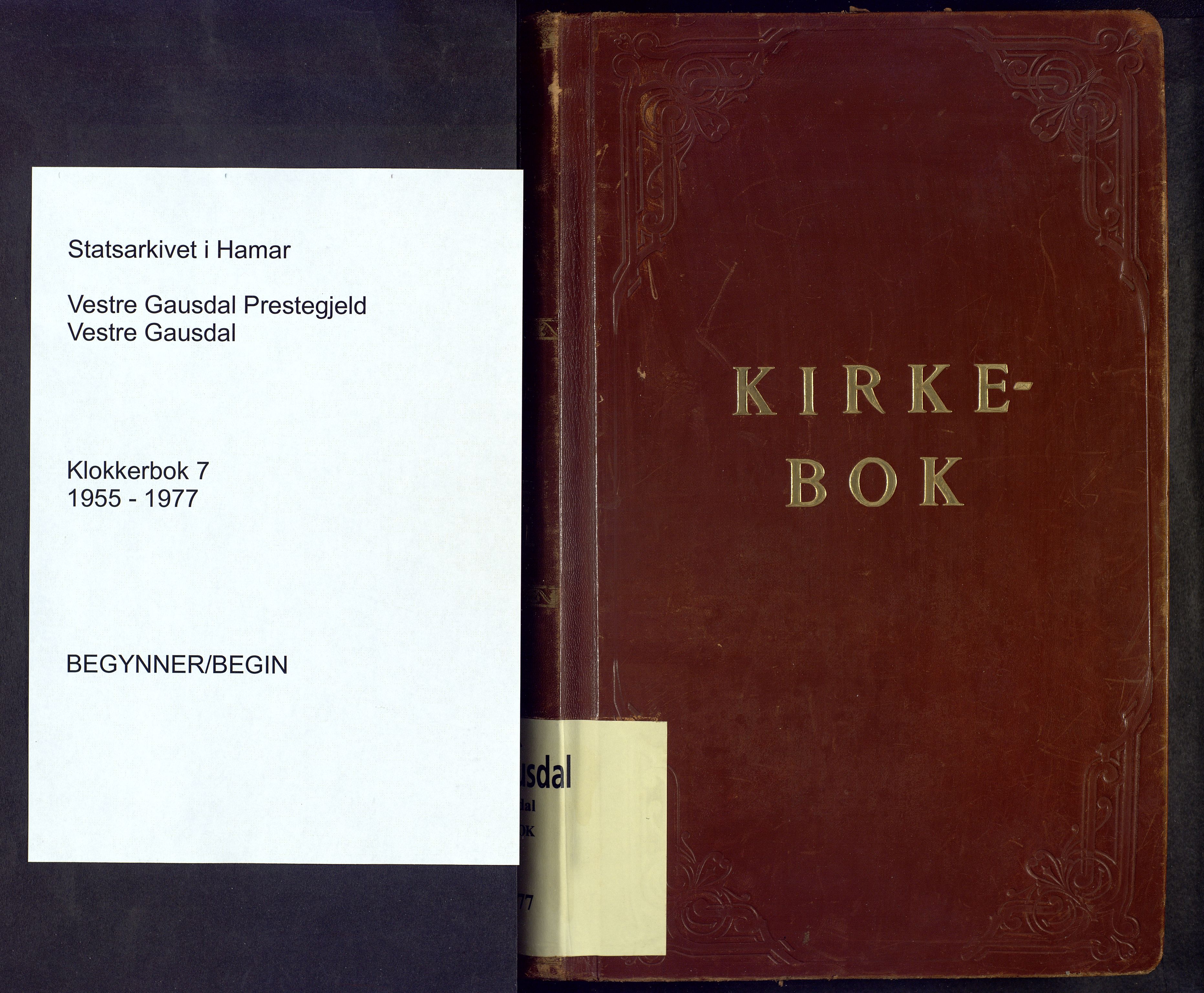 Vestre Gausdal prestekontor, SAH/PREST-094/H/Ha/Hab/L0007: Parish register (copy) no. 7, 1955-1977