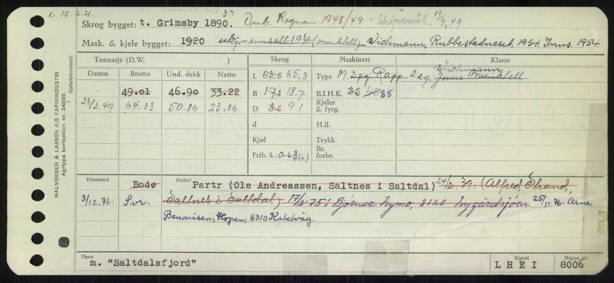 Sjøfartsdirektoratet med forløpere, Skipsmålingen, RA/S-1627/H/Ha/L0005/0001: Fartøy, S-Sven / Fartøy, S-Skji, p. 75