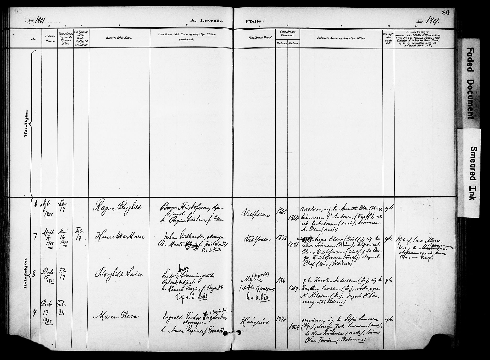 Eiker kirkebøker, AV/SAKO-A-4/F/Fb/L0003: Parish register (official) no. II 3, 1896-1942, p. 80