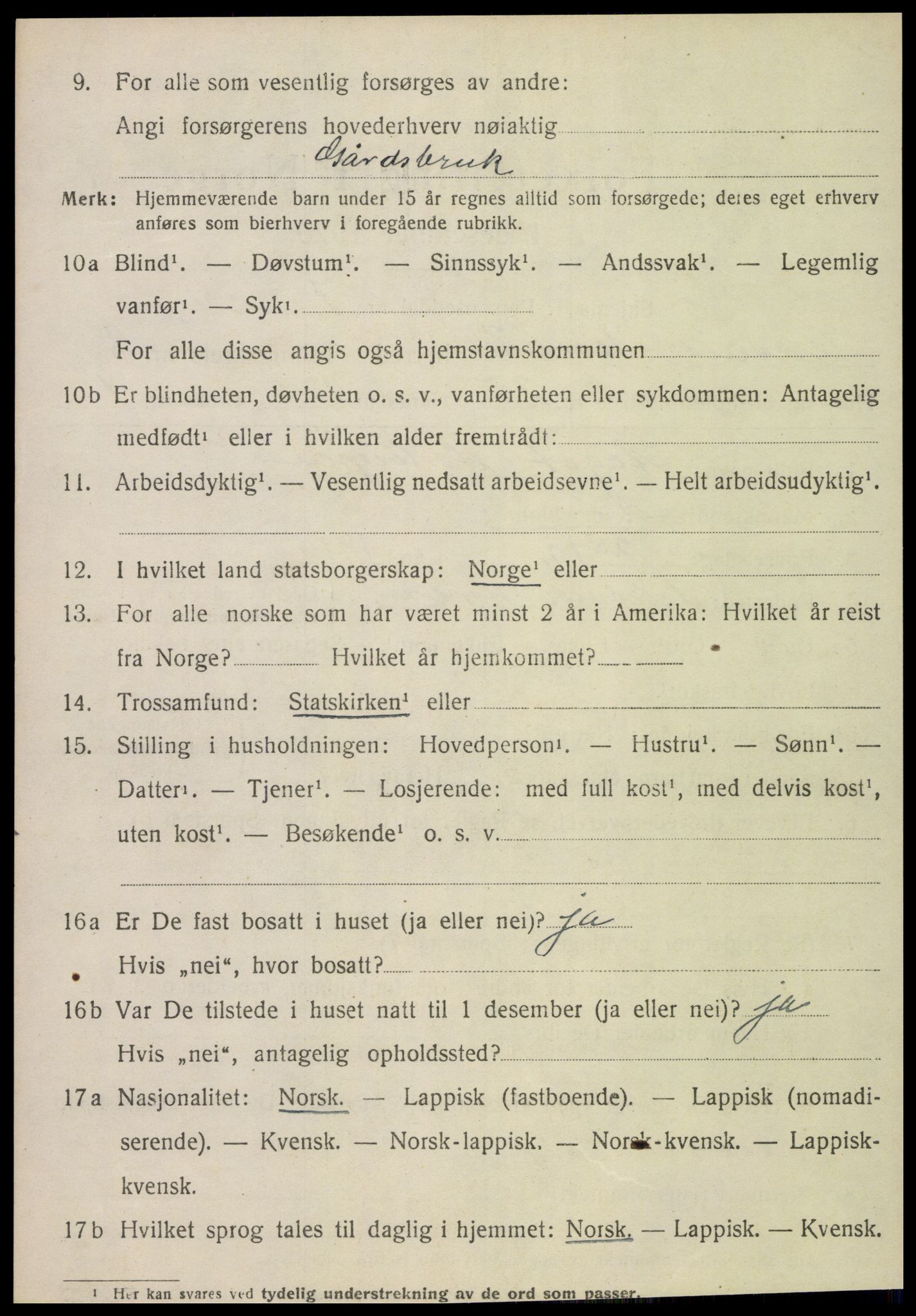 SAT, 1920 census for Leksvik, 1920, p. 6833