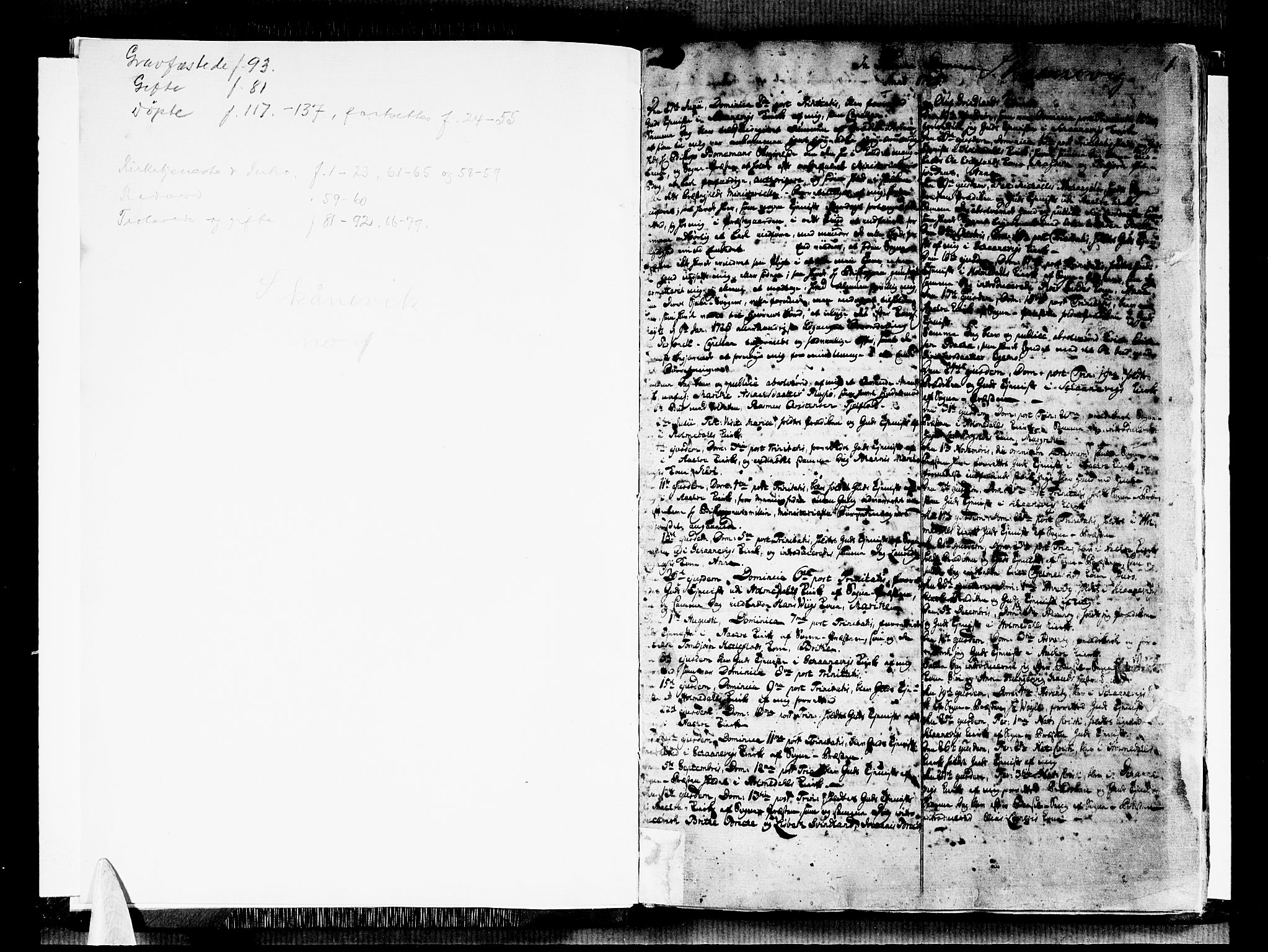 Skånevik sokneprestembete, AV/SAB-A-77801/H/Haa: Parish register (official) no. A 1, 1745-1789, p. 1