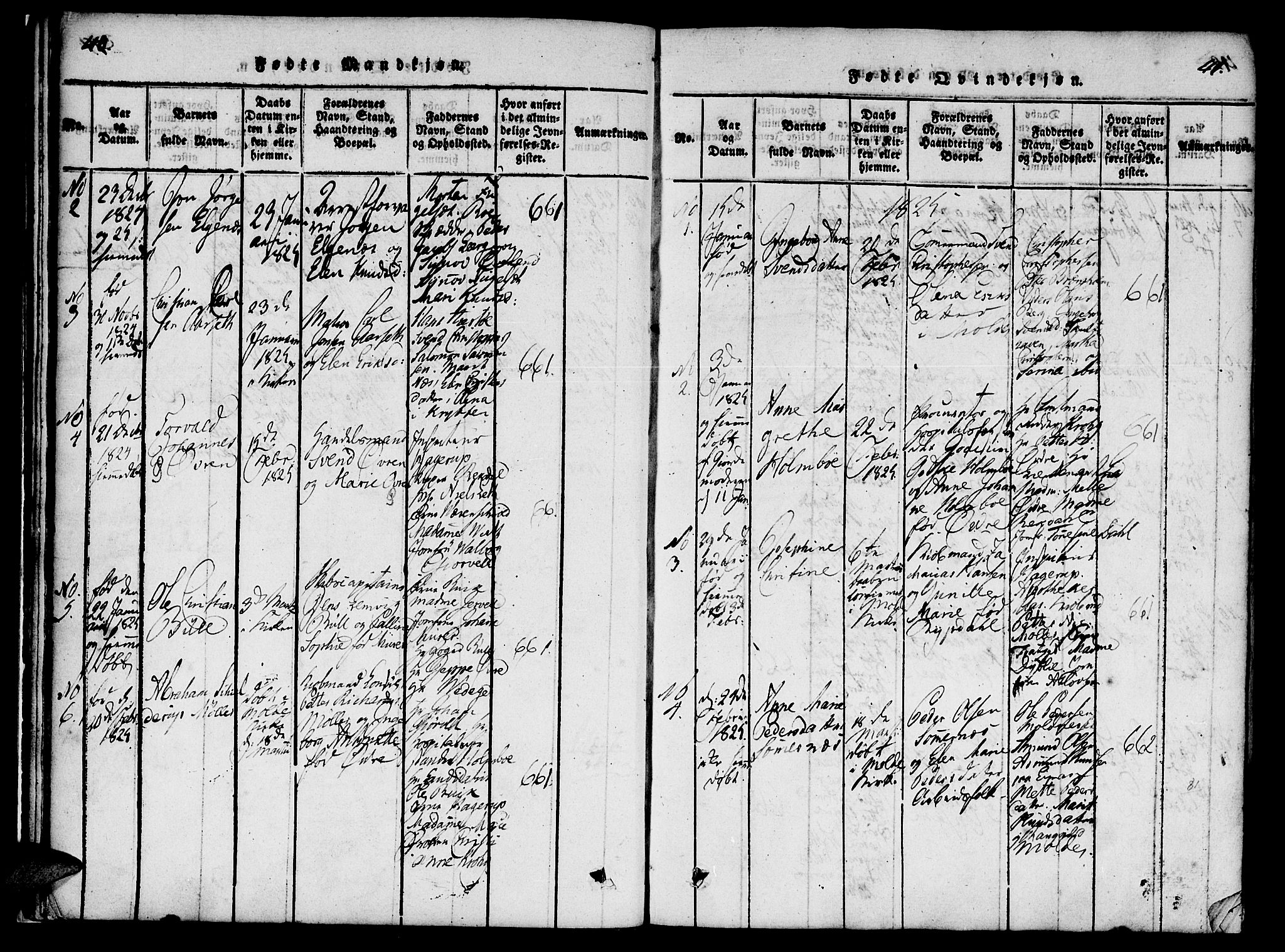 Ministerialprotokoller, klokkerbøker og fødselsregistre - Møre og Romsdal, AV/SAT-A-1454/558/L0688: Parish register (official) no. 558A02, 1818-1843, p. 40-41