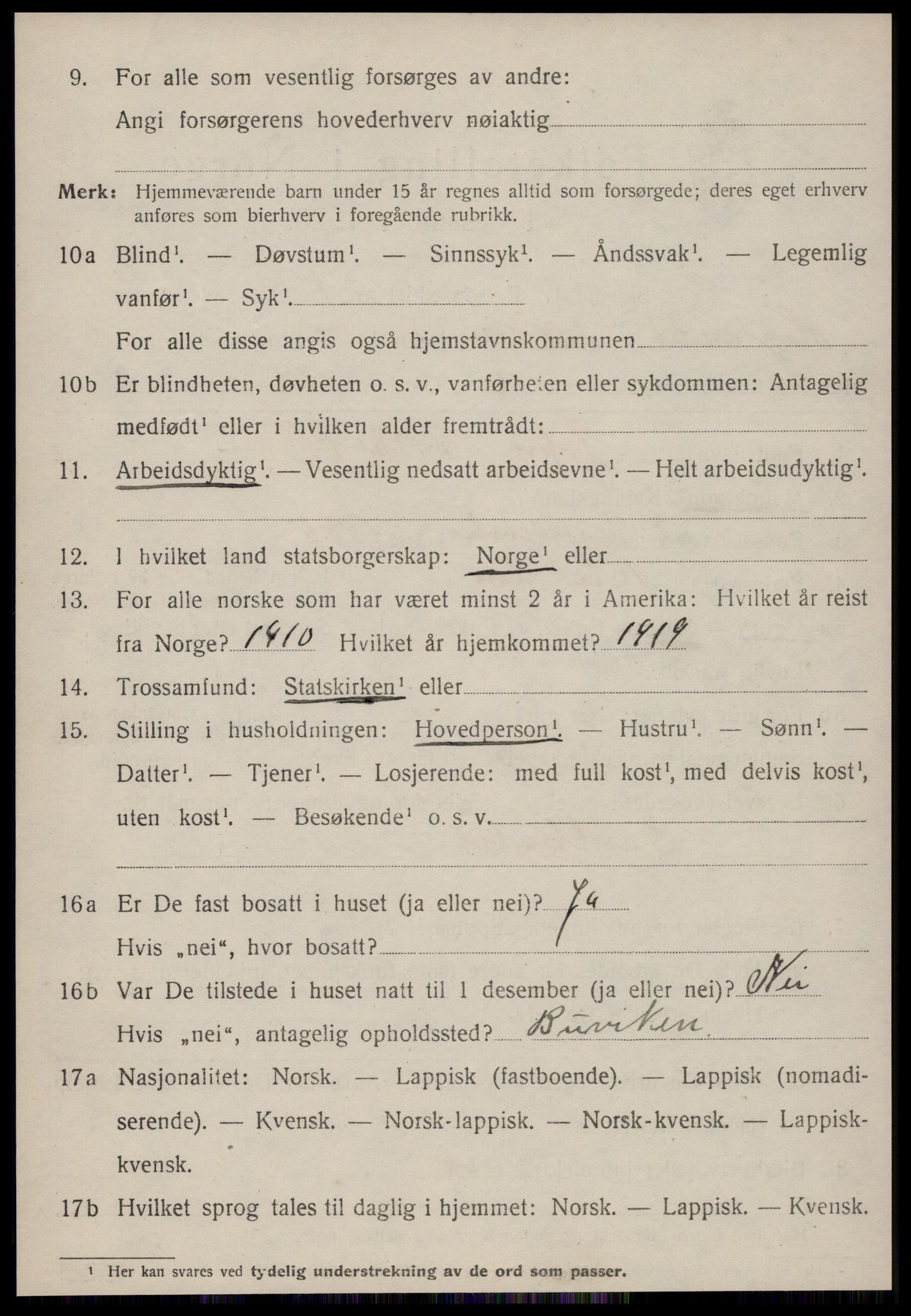 SAT, 1920 census for Hølonda, 1920, p. 2346