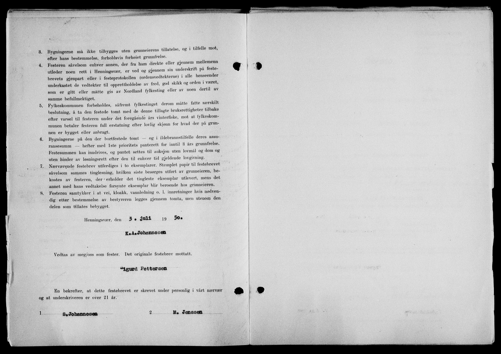 Lofoten sorenskriveri, SAT/A-0017/1/2/2C/L0024a: Mortgage book no. 24a, 1950-1950, Diary no: : 1815/1950