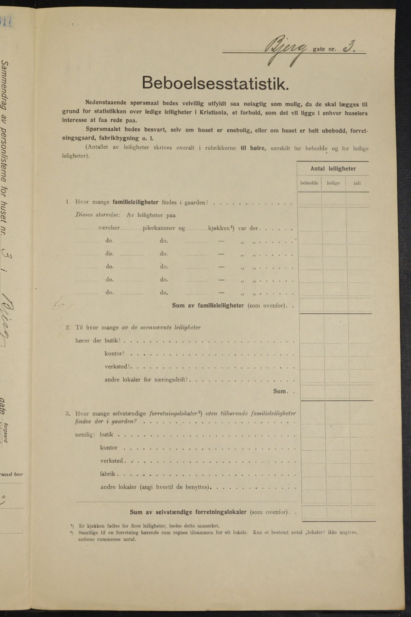 OBA, Municipal Census 1915 for Kristiania, 1915, p. 5501