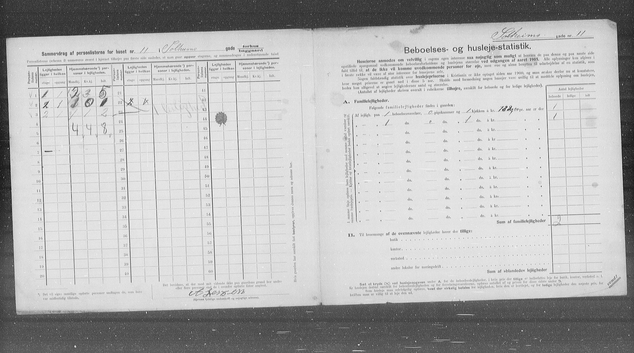 OBA, Municipal Census 1905 for Kristiania, 1905, p. 51687