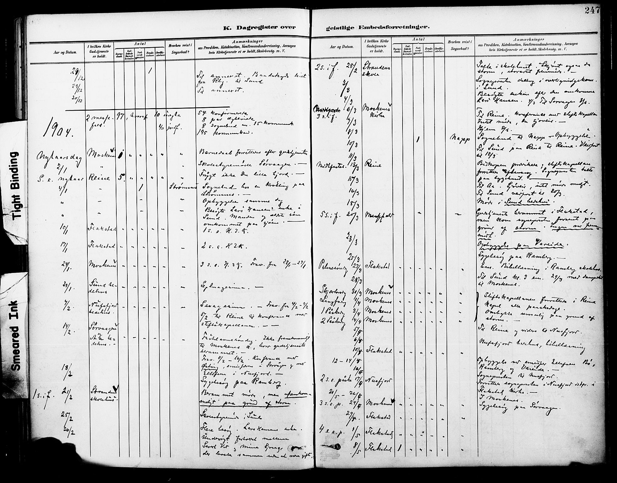 Ministerialprotokoller, klokkerbøker og fødselsregistre - Nordland, SAT/A-1459/885/L1205: Parish register (official) no. 885A06, 1892-1905, p. 247
