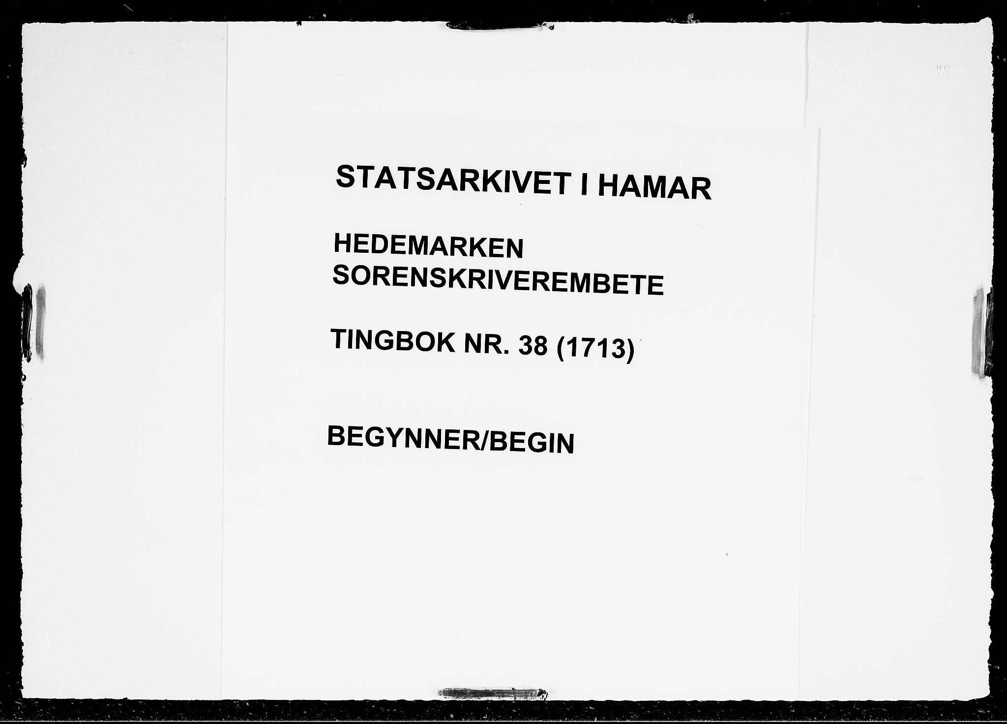 Hedemarken sorenskriveri, AV/SAH-TING-034/G/Gb/L0038: Tingbok, 1713