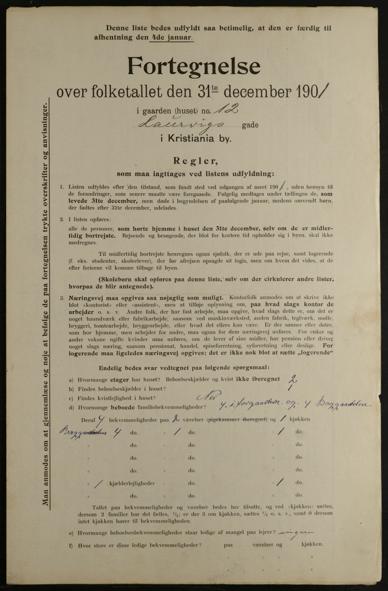 OBA, Municipal Census 1901 for Kristiania, 1901, p. 8839