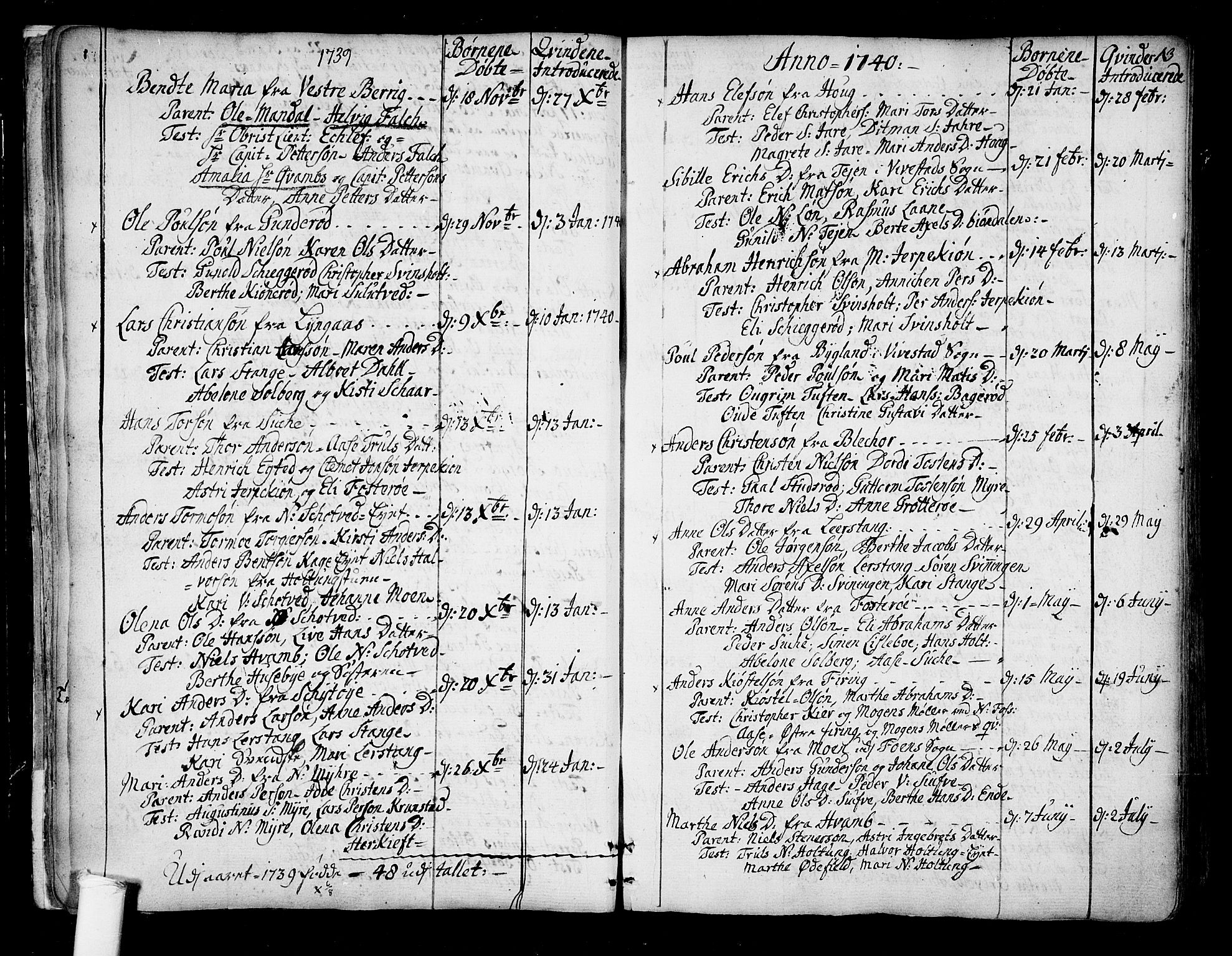 Ramnes kirkebøker, SAKO/A-314/F/Fa/L0001: Parish register (official) no. I 1, 1732-1774, p. 13