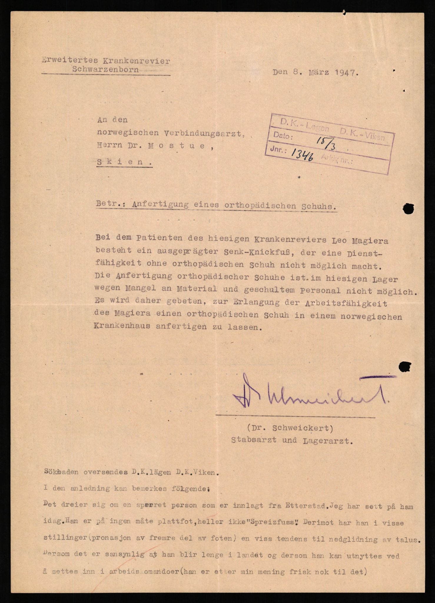 Forsvaret, Forsvarets overkommando II, AV/RA-RAFA-3915/D/Db/L0021: CI Questionaires. Tyske okkupasjonsstyrker i Norge. Tyskere., 1945-1946, p. 49