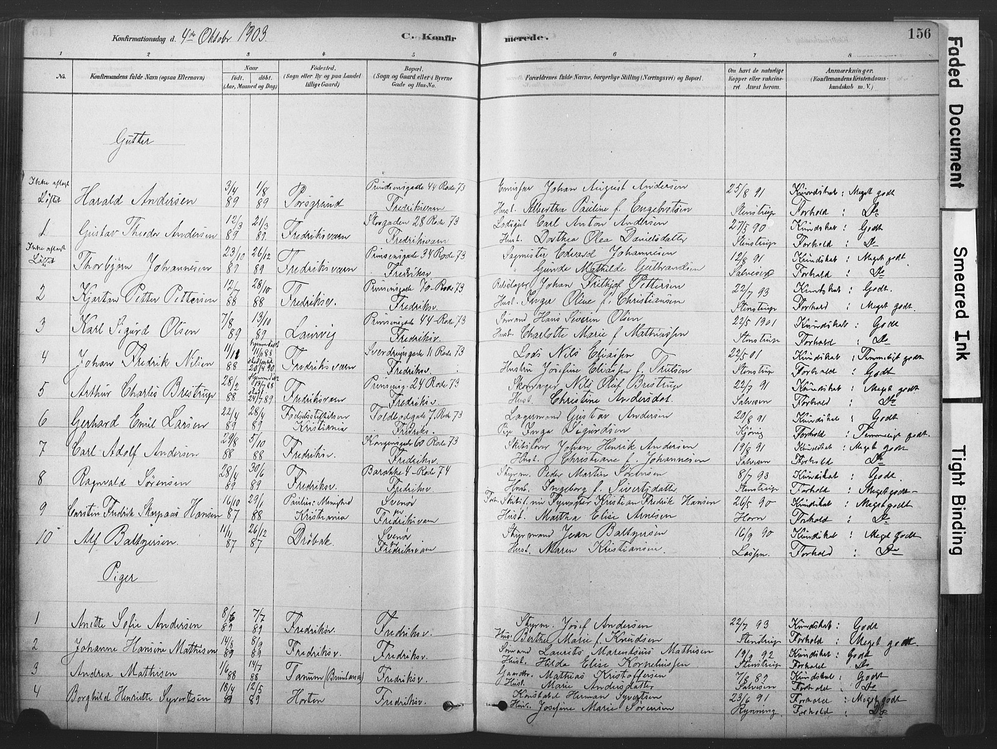 Stavern kirkebøker, AV/SAKO-A-318/F/Fa/L0008: Parish register (official) no. 8, 1878-1905, p. 156