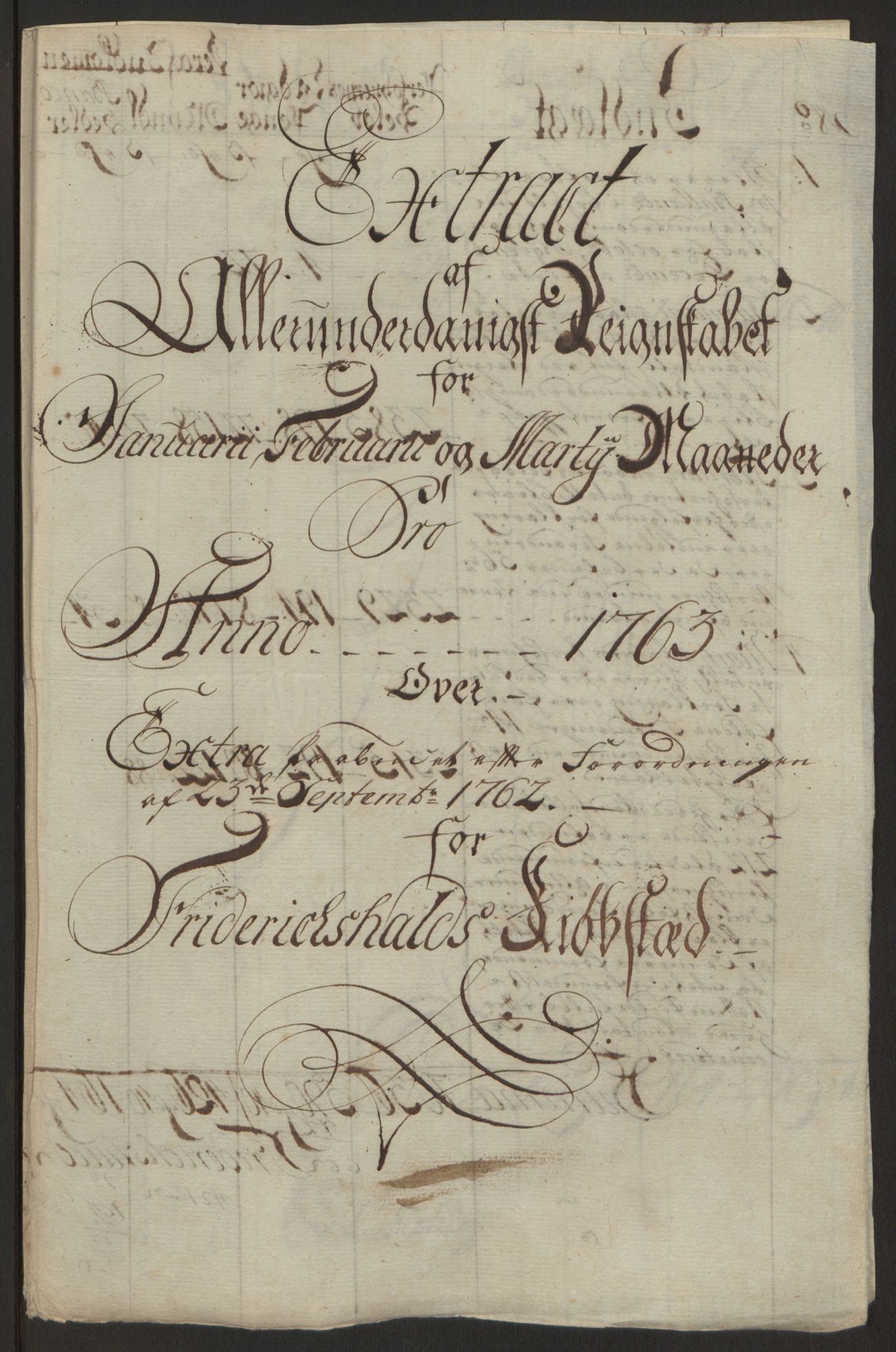 Rentekammeret inntil 1814, Reviderte regnskaper, Byregnskaper, AV/RA-EA-4066/R/Ra/L0006/0001: [A4] Kontribusjonsregnskap / Ekstraskatt, 1762-1772, p. 73