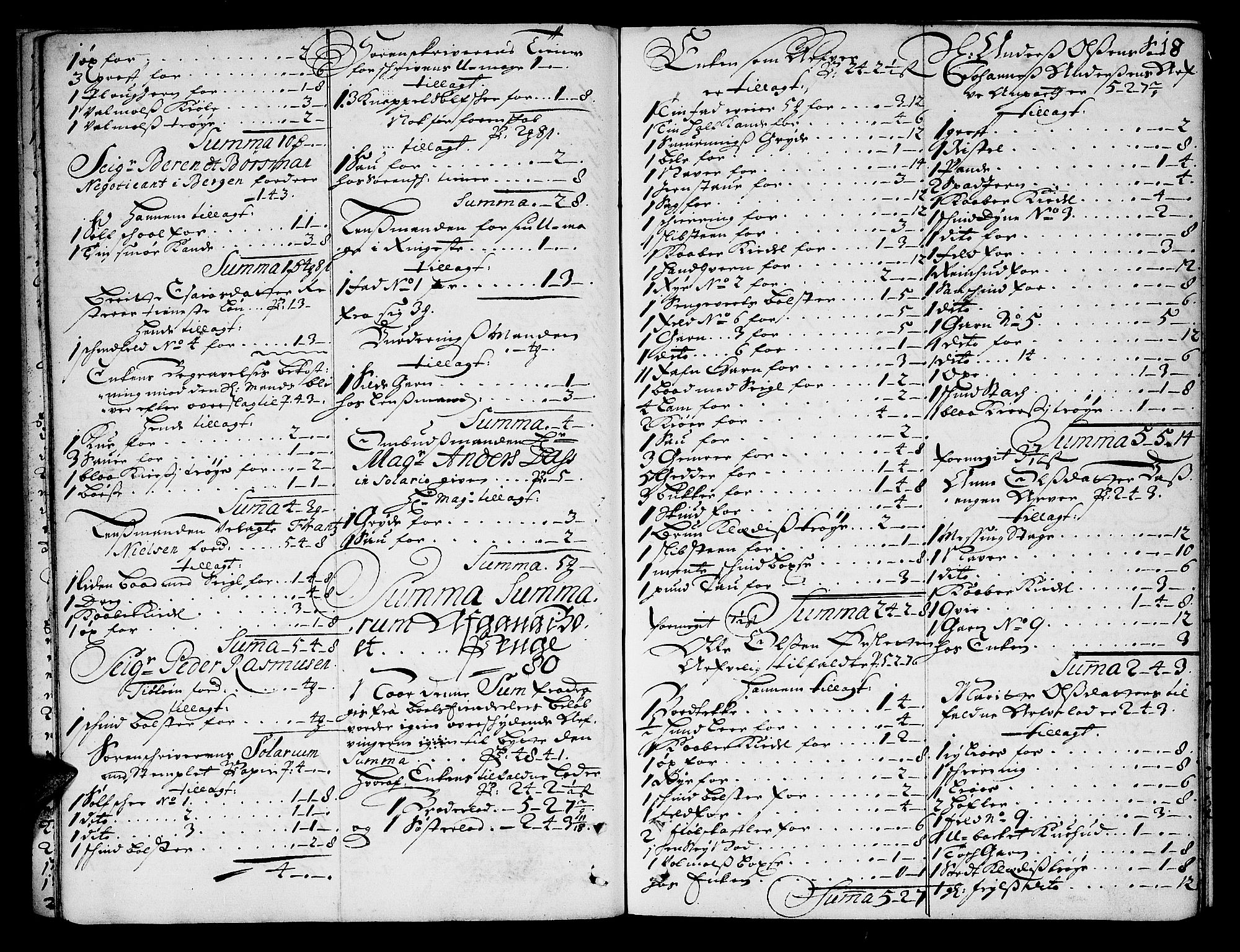 Helgeland sorenskriveri, AV/SAT-A-0004/3/3A/L0002: Skifteprotokoll 3A, 1709-1713, p. 17b-18a