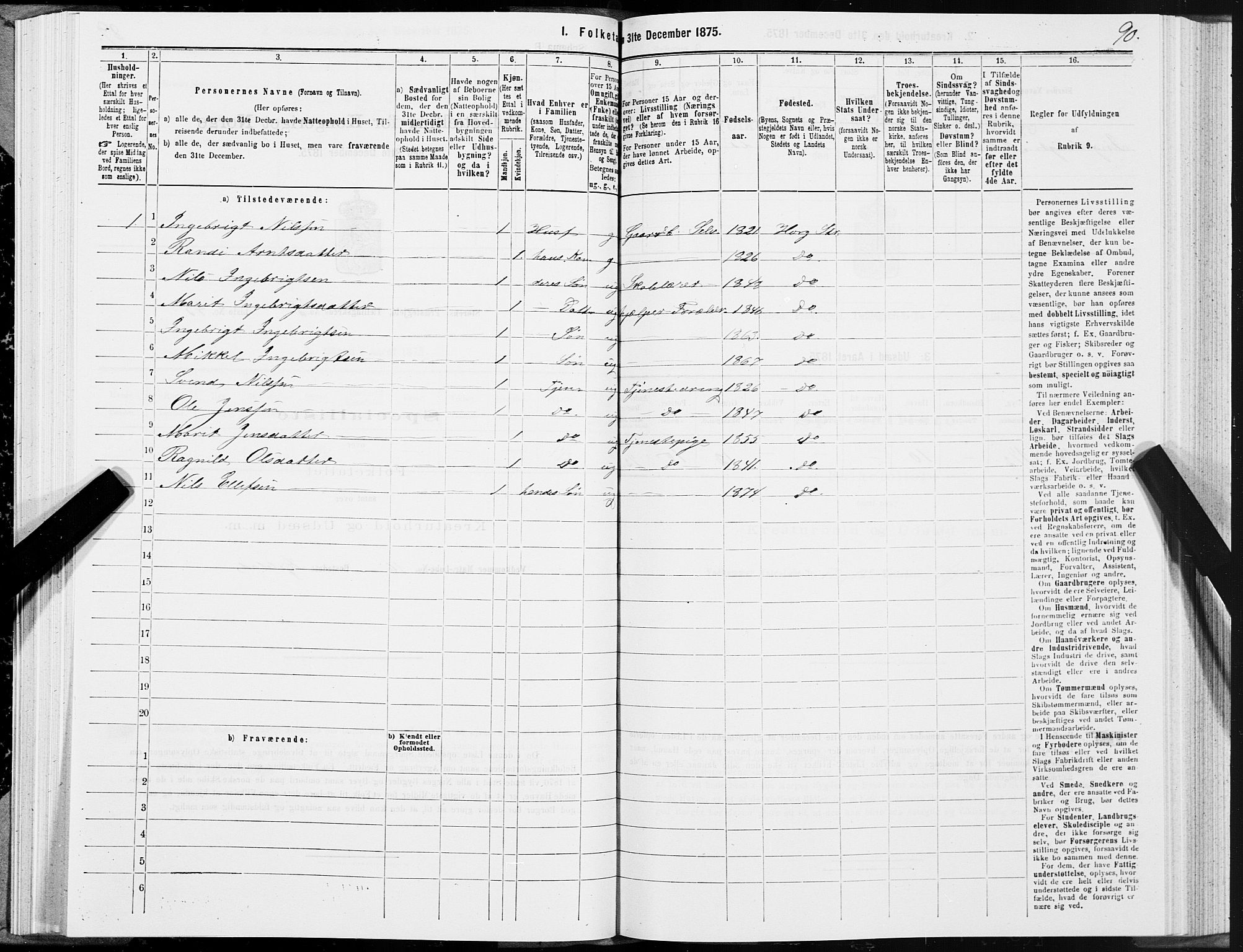 SAT, 1875 census for 1648P Støren, 1875, p. 4090