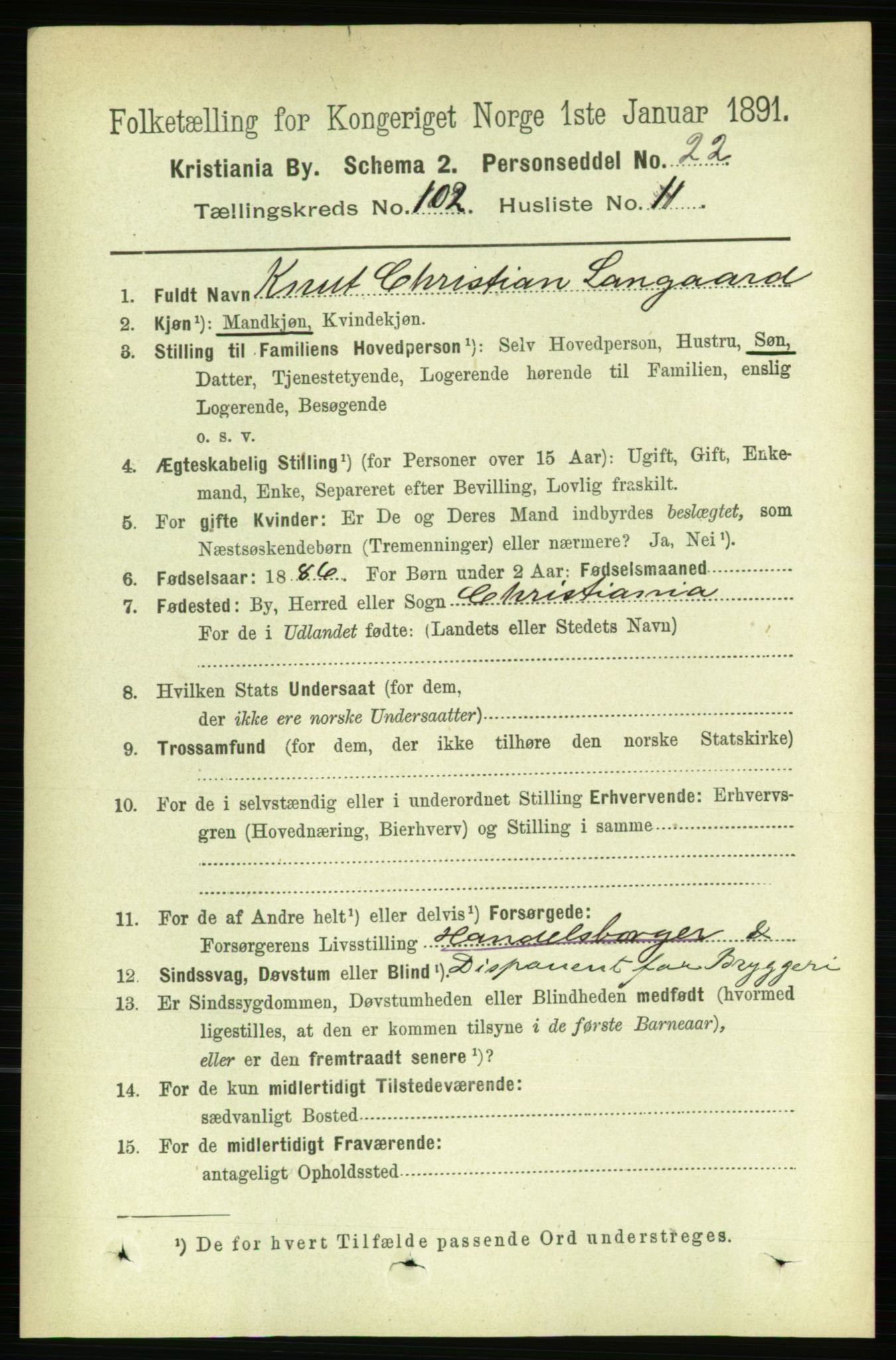 RA, 1891 census for 0301 Kristiania, 1891, p. 50862