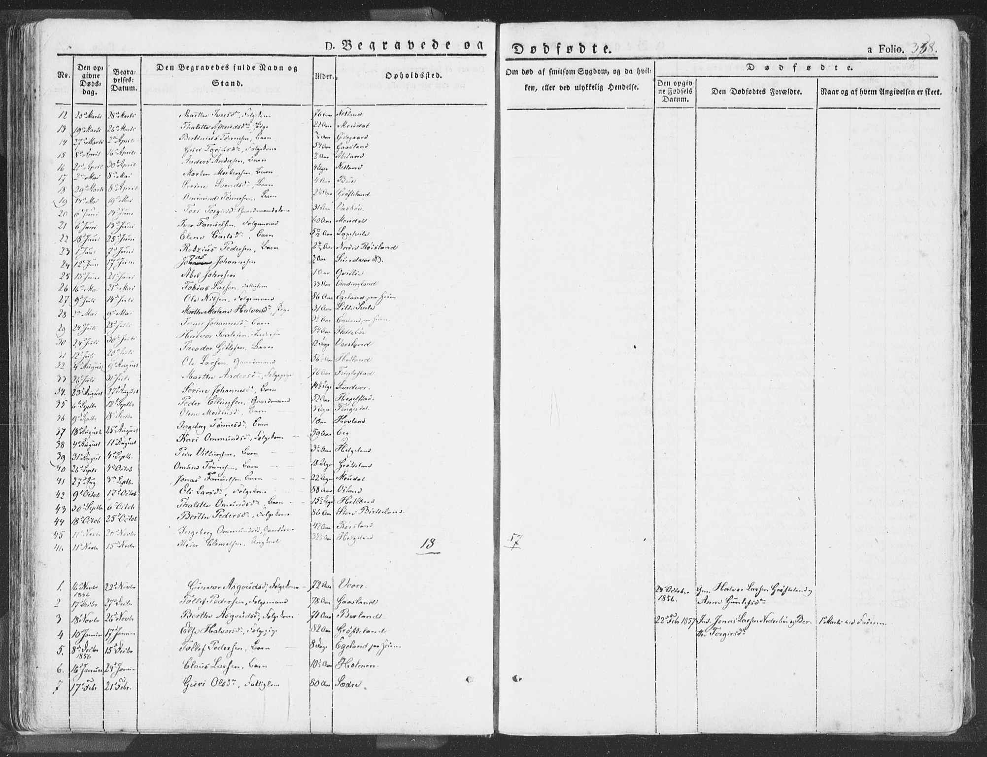 Helleland sokneprestkontor, SAST/A-101810: Parish register (official) no. A 6.2, 1834-1863, p. 358