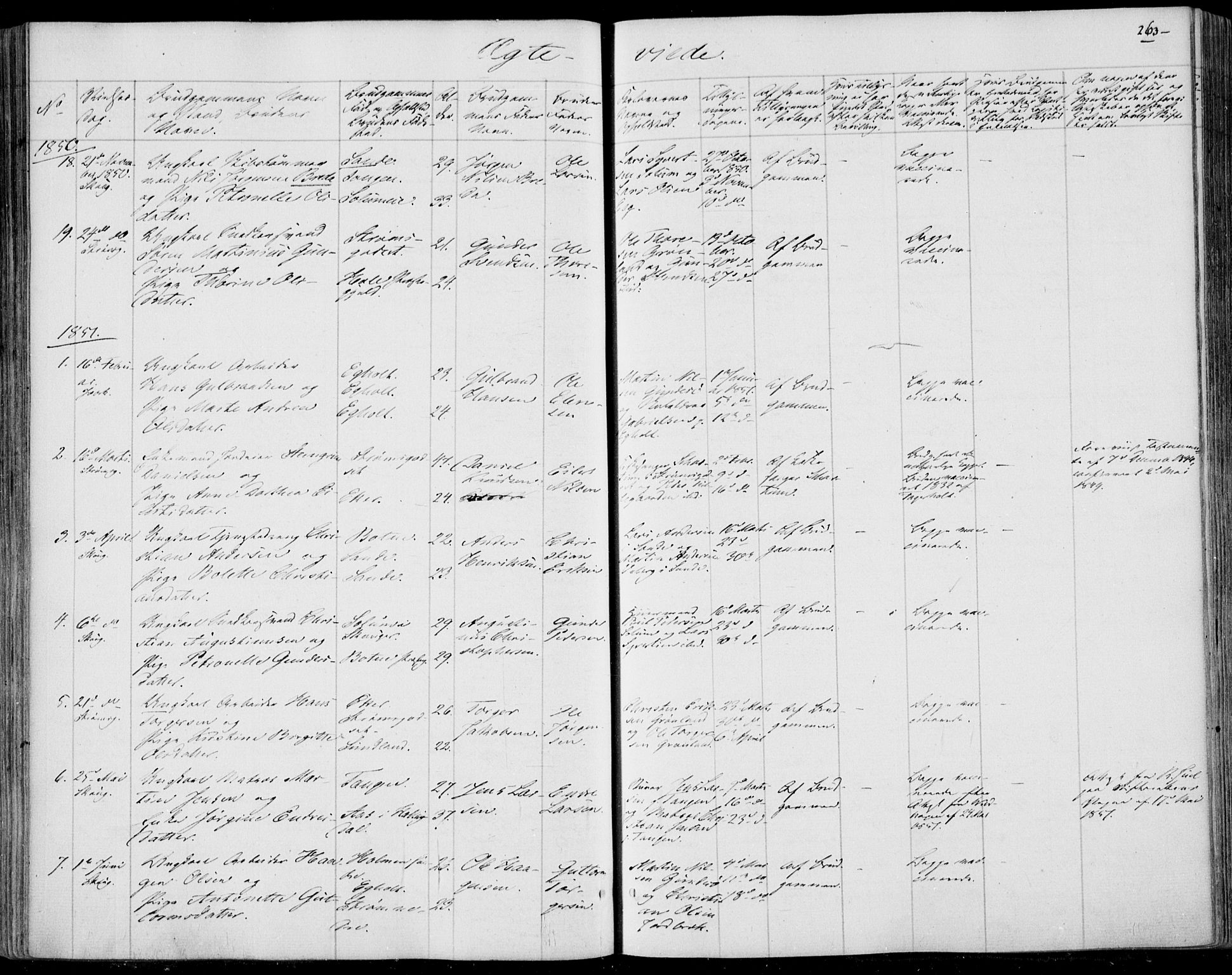 Skoger kirkebøker, AV/SAKO-A-59/F/Fa/L0003: Parish register (official) no. I 3, 1842-1861, p. 263