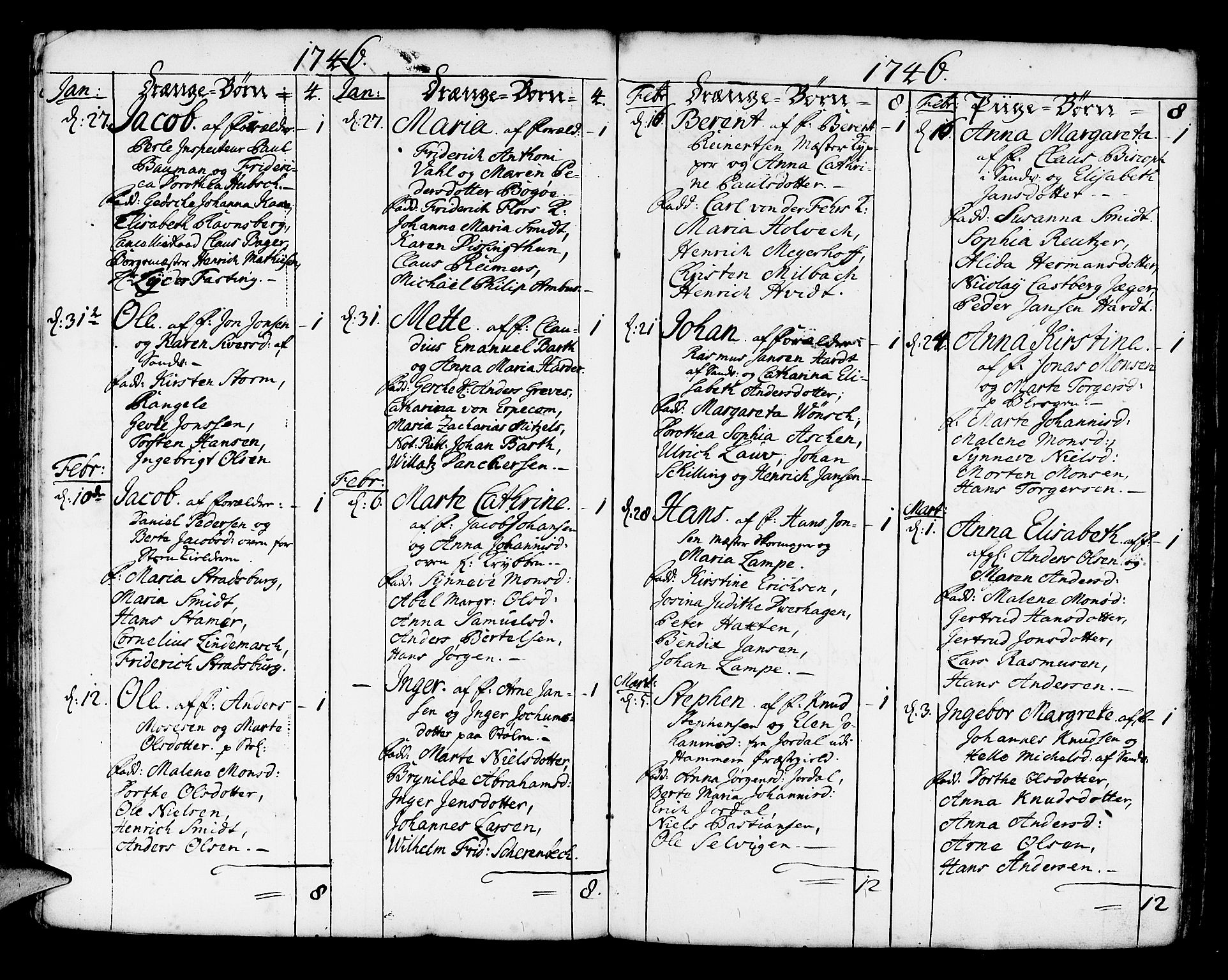 Korskirken sokneprestembete, SAB/A-76101/H/Haa/L0004: Parish register (official) no. A 4, 1720-1750, p. 264