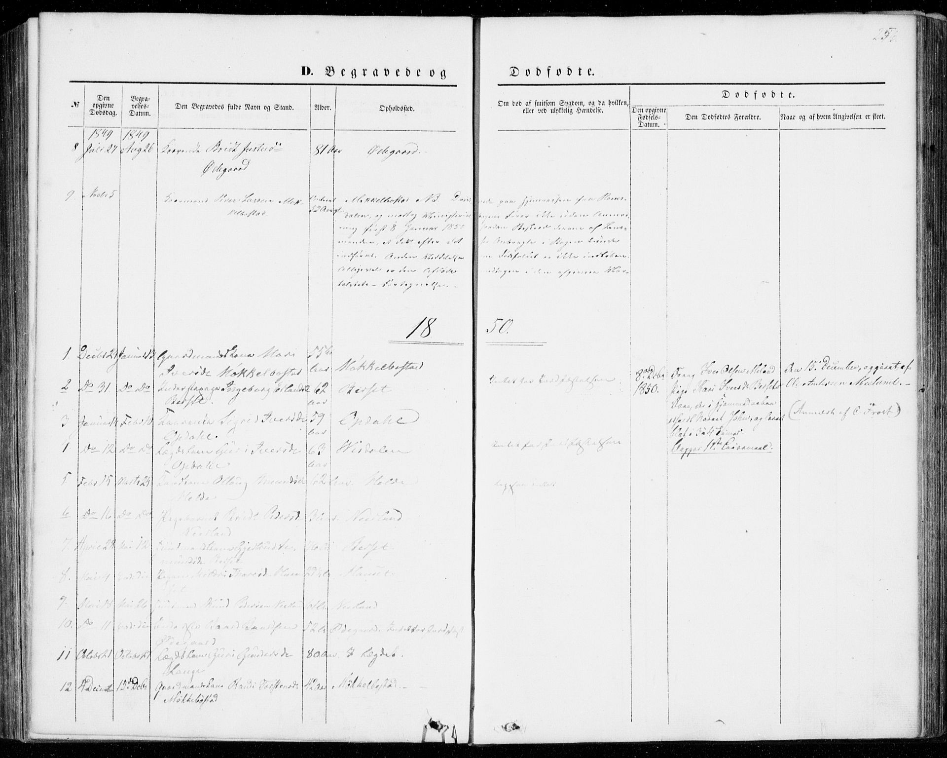 Ministerialprotokoller, klokkerbøker og fødselsregistre - Møre og Romsdal, SAT/A-1454/554/L0643: Parish register (official) no. 554A01, 1846-1879, p. 256