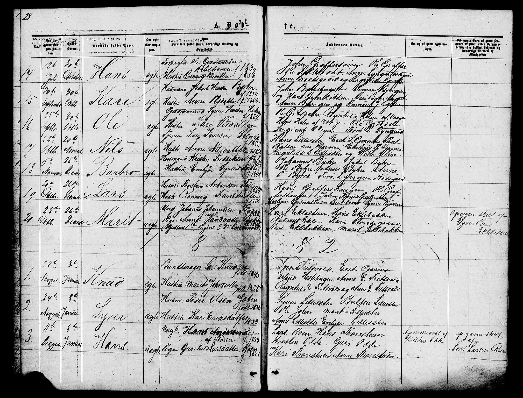 Lom prestekontor, SAH/PREST-070/L/L0005: Parish register (copy) no. 5, 1876-1901, p. 28-29