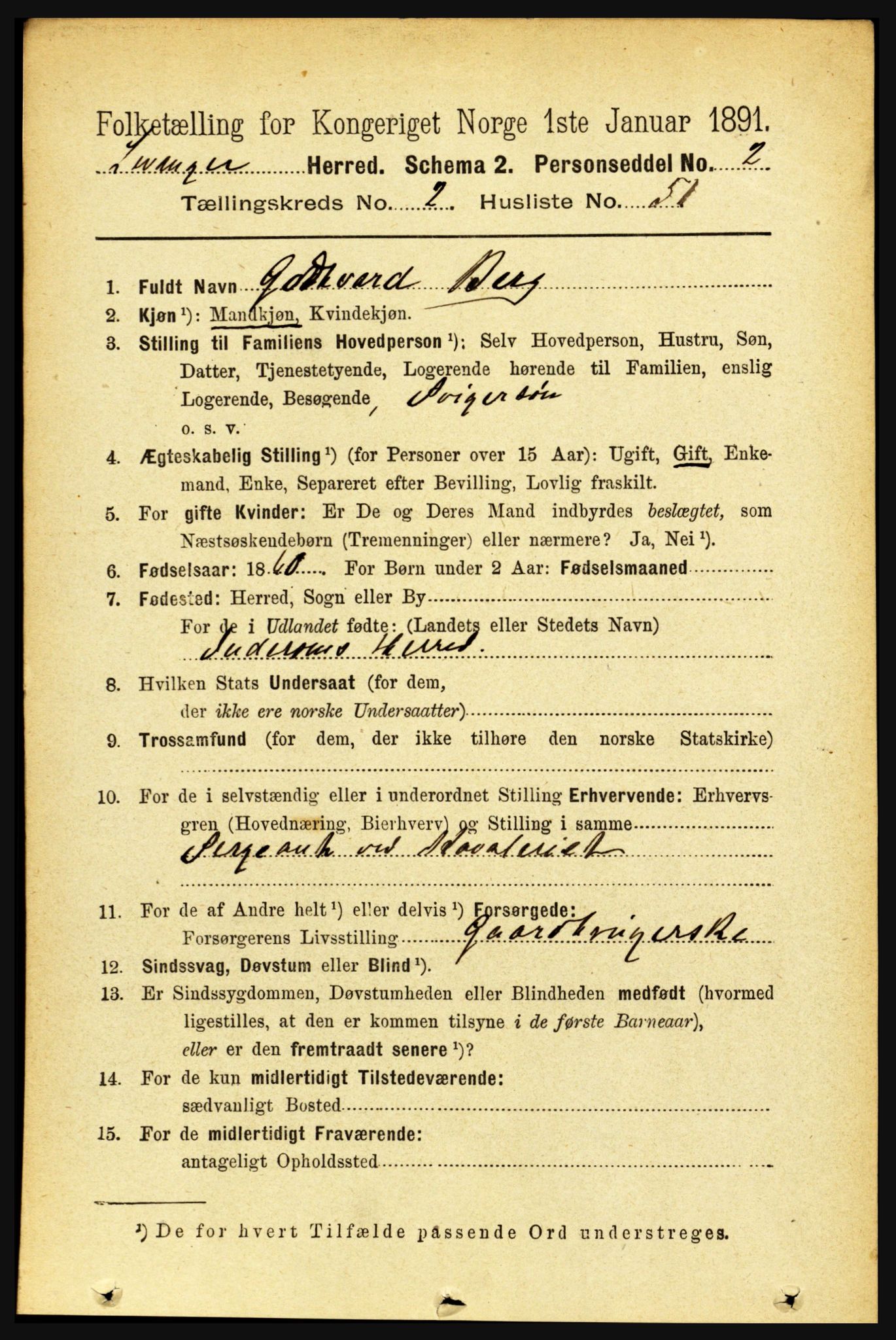 RA, 1891 census for 1720 Levanger, 1891, p. 1148